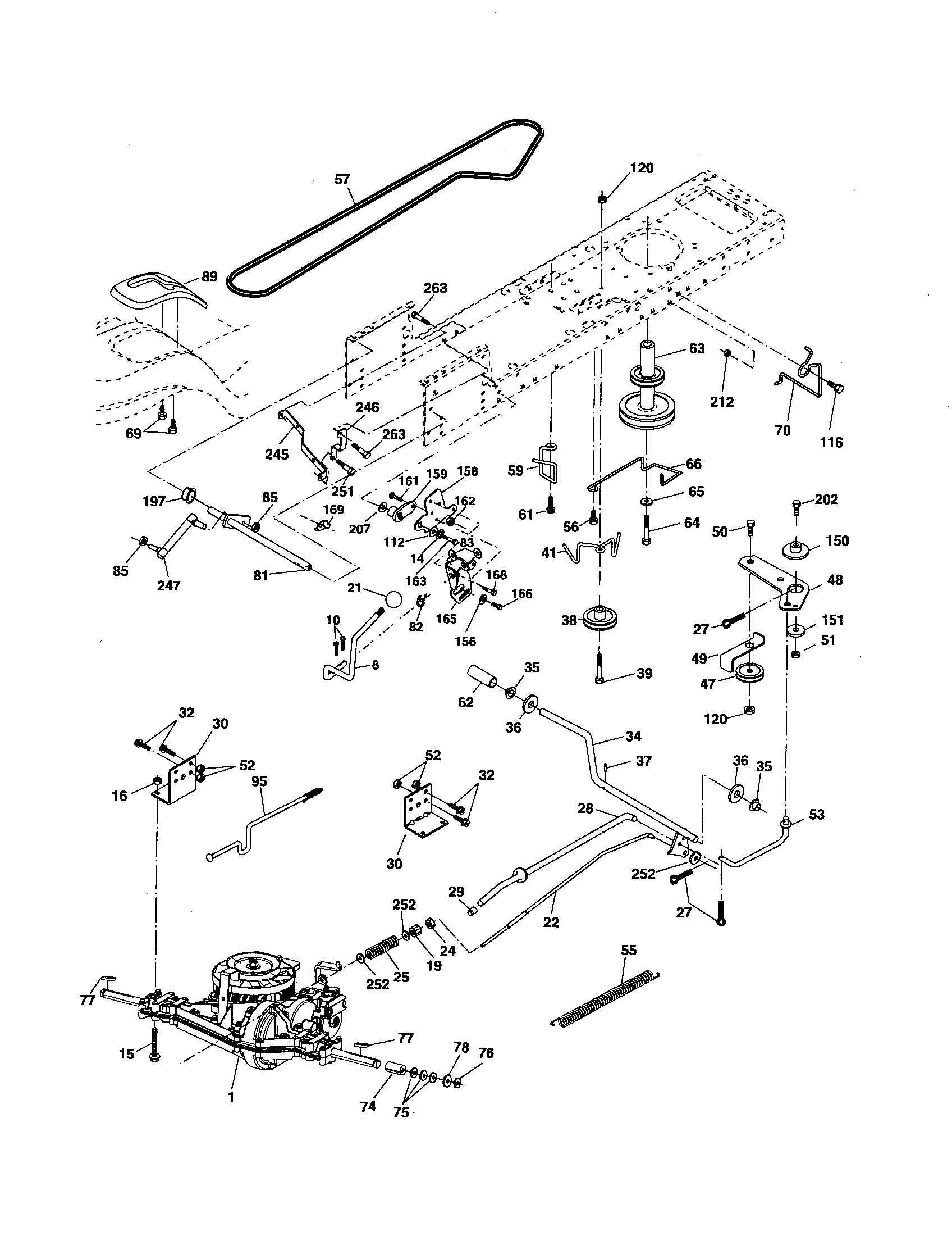 Poulan 96012004701 drive diagram