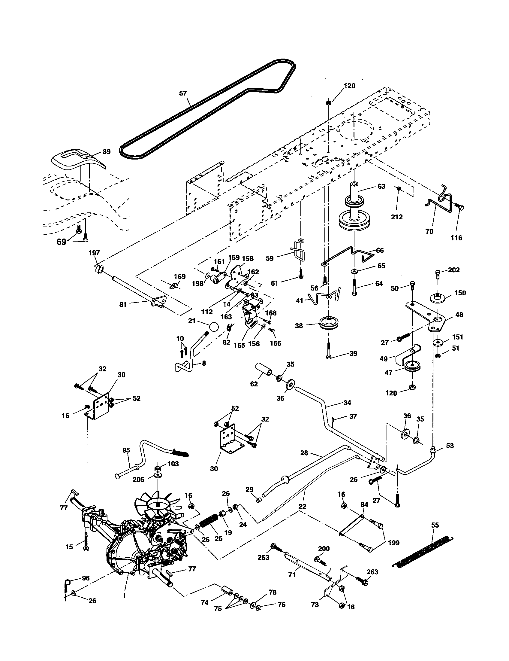 Poulan 96012006200 drive diagram
