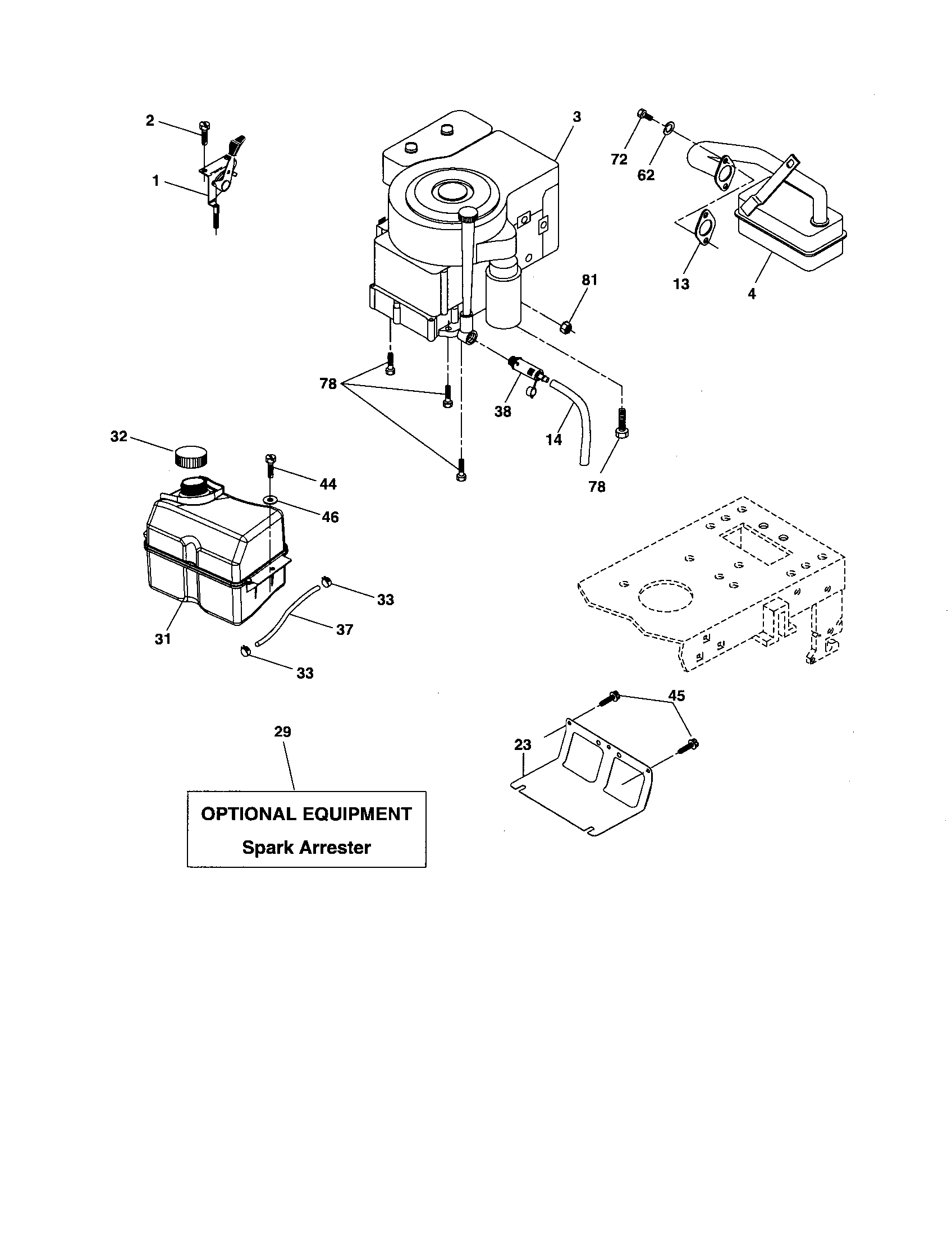 Poulan 96012006200 engine diagram