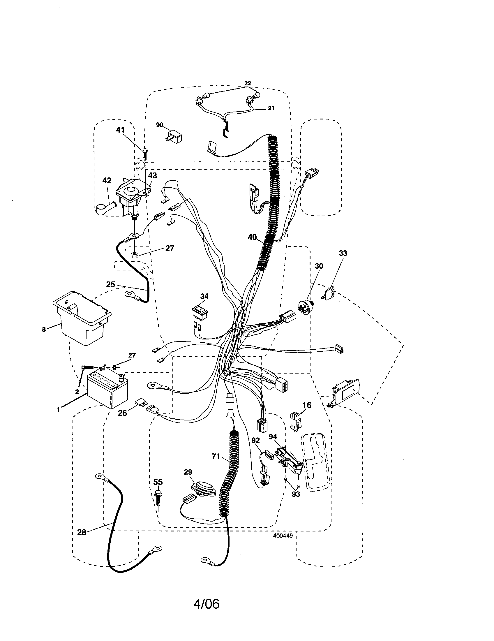 Poulan 96042000801 electrical diagram