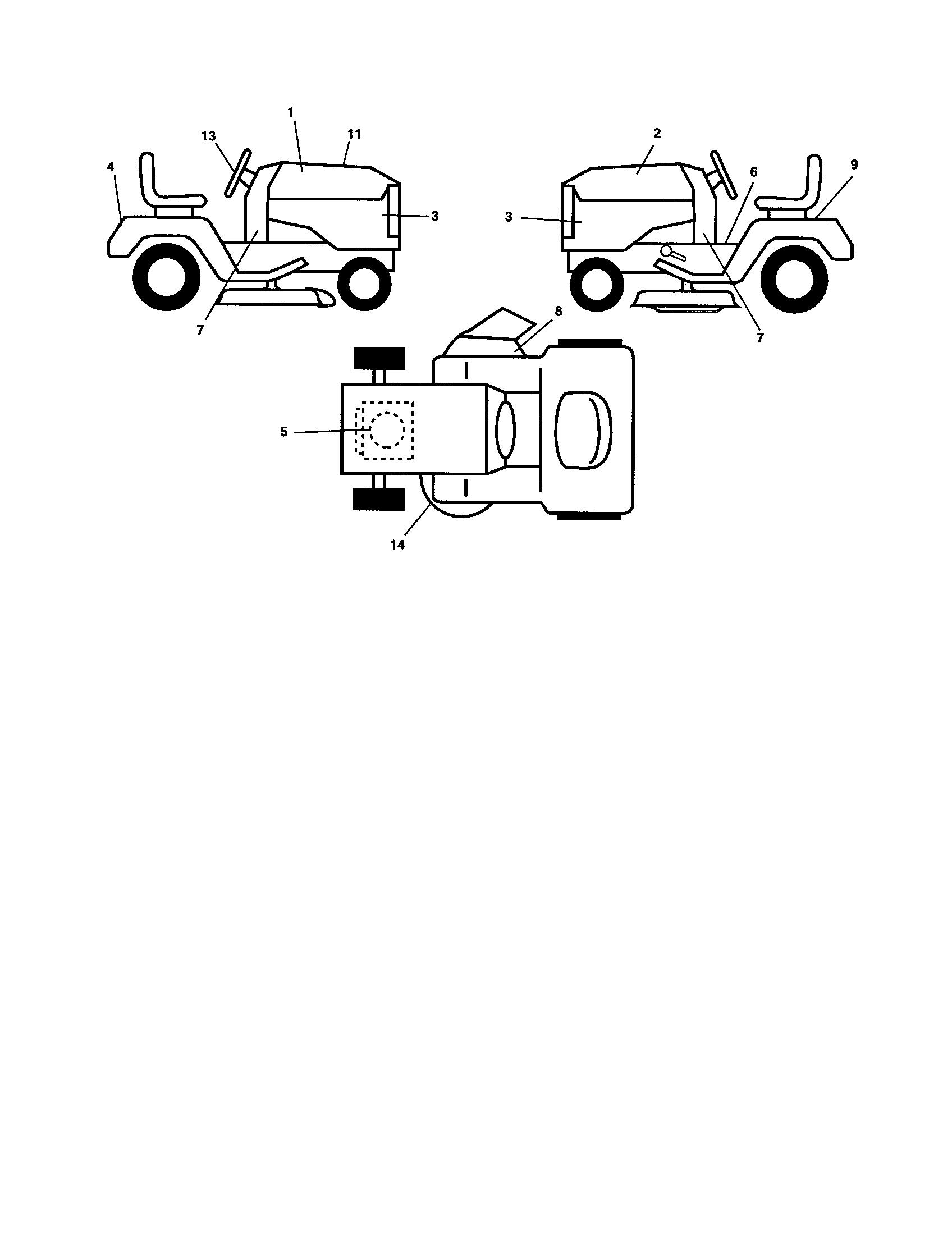 Poulan 96042000801 decals diagram