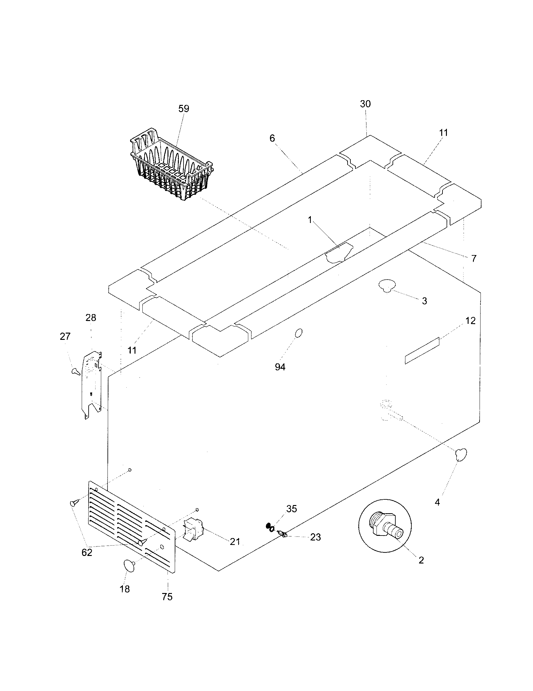Kenmore 25316512100 cabinet diagram