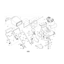 Craftsman 917377841 engine/housing/handle/grassbag diagram