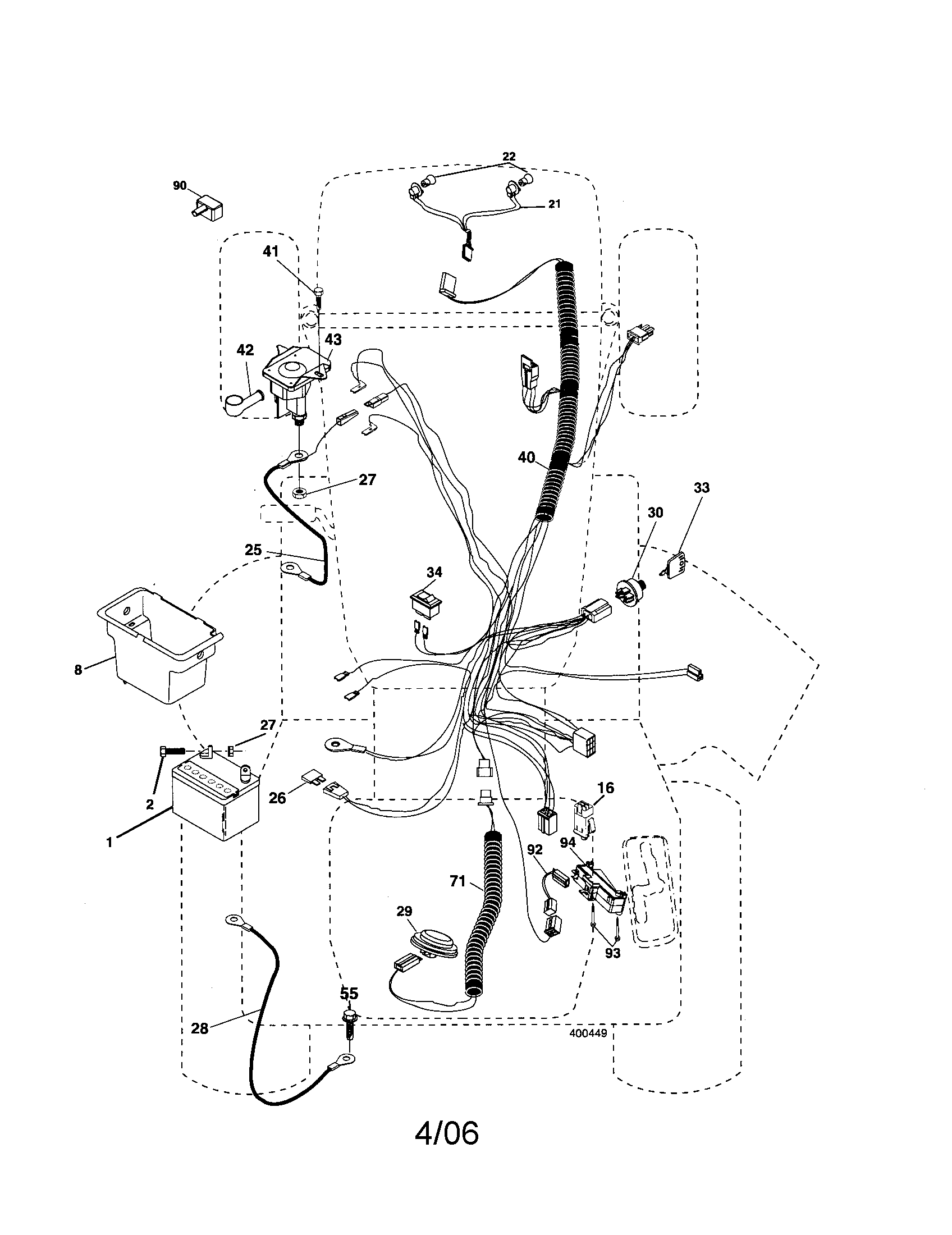 Poulan 96042000900 electrical diagram