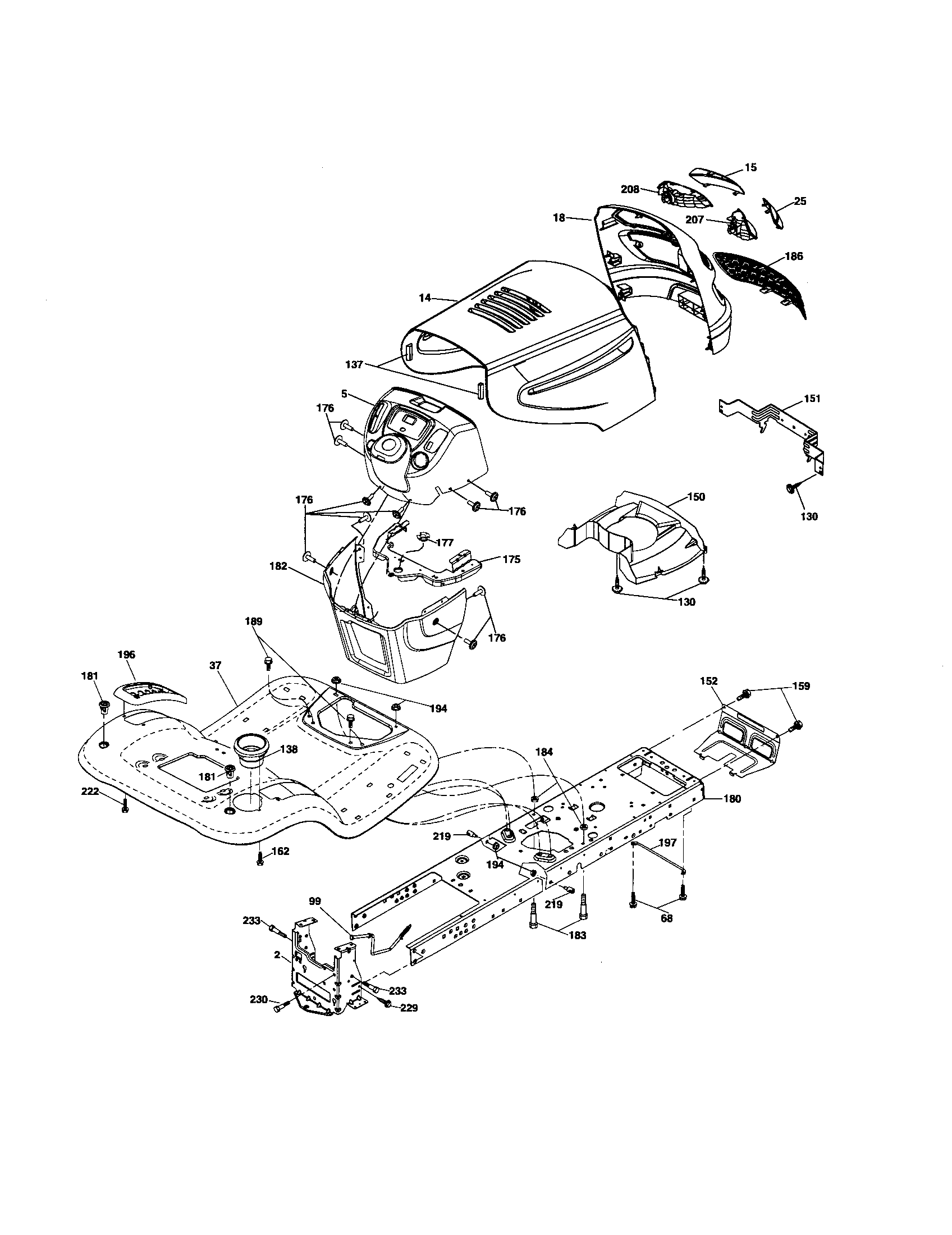 Poulan 96042000900 chassis diagram