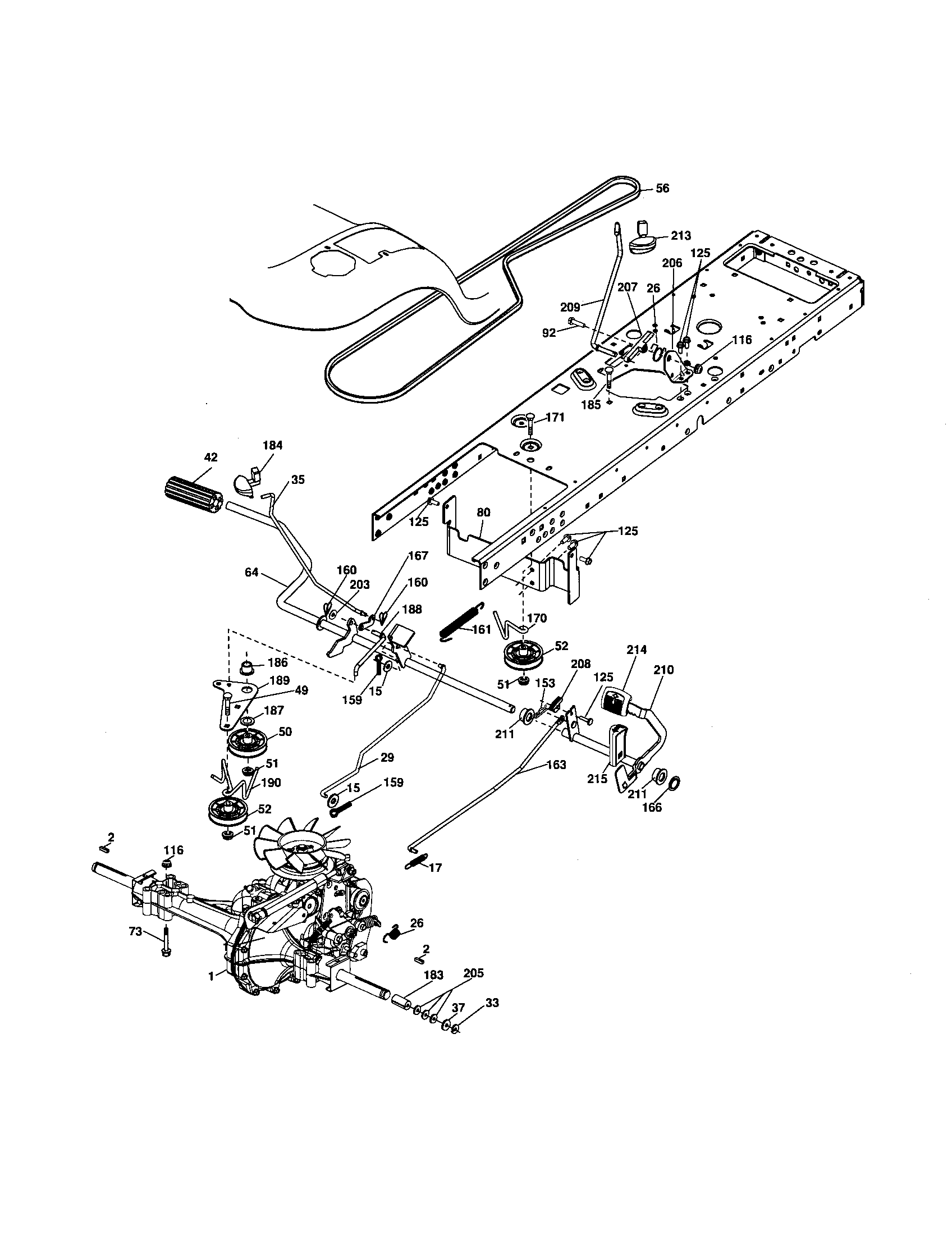 Poulan 96042000900 drive diagram