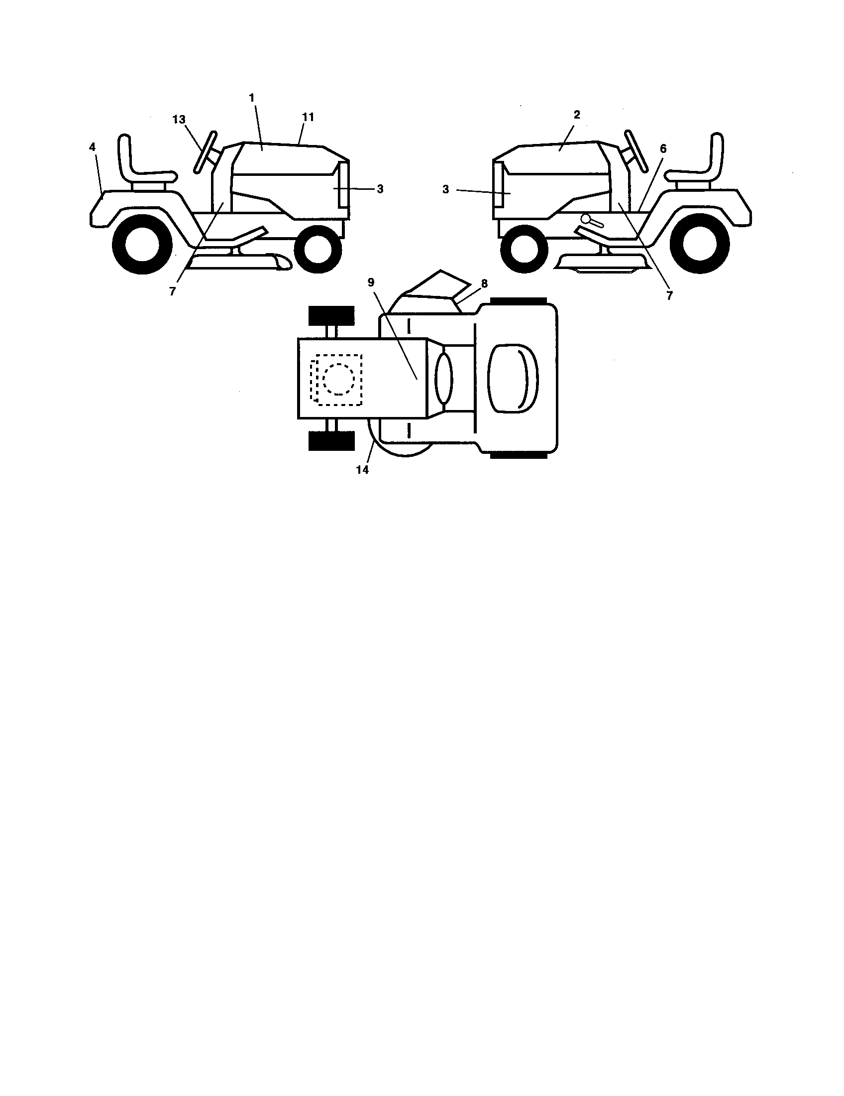 Poulan 96042000900 decals diagram