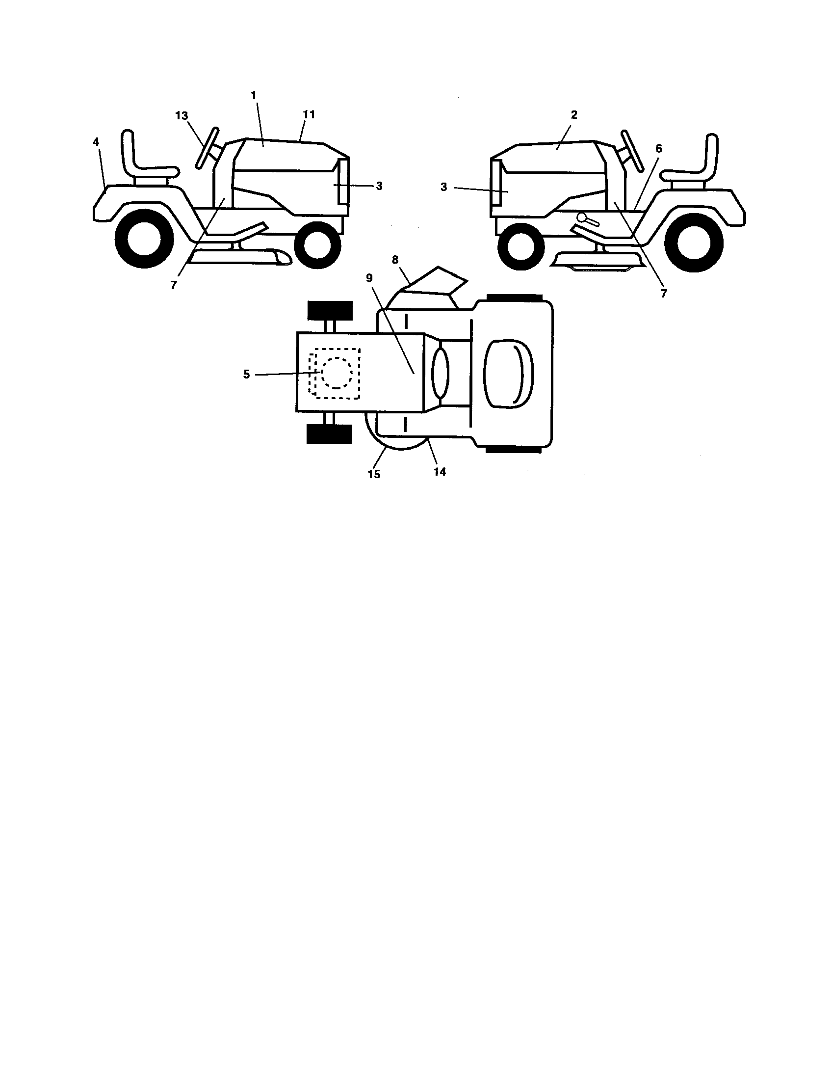 Poulan XT22H48YT decals diagram