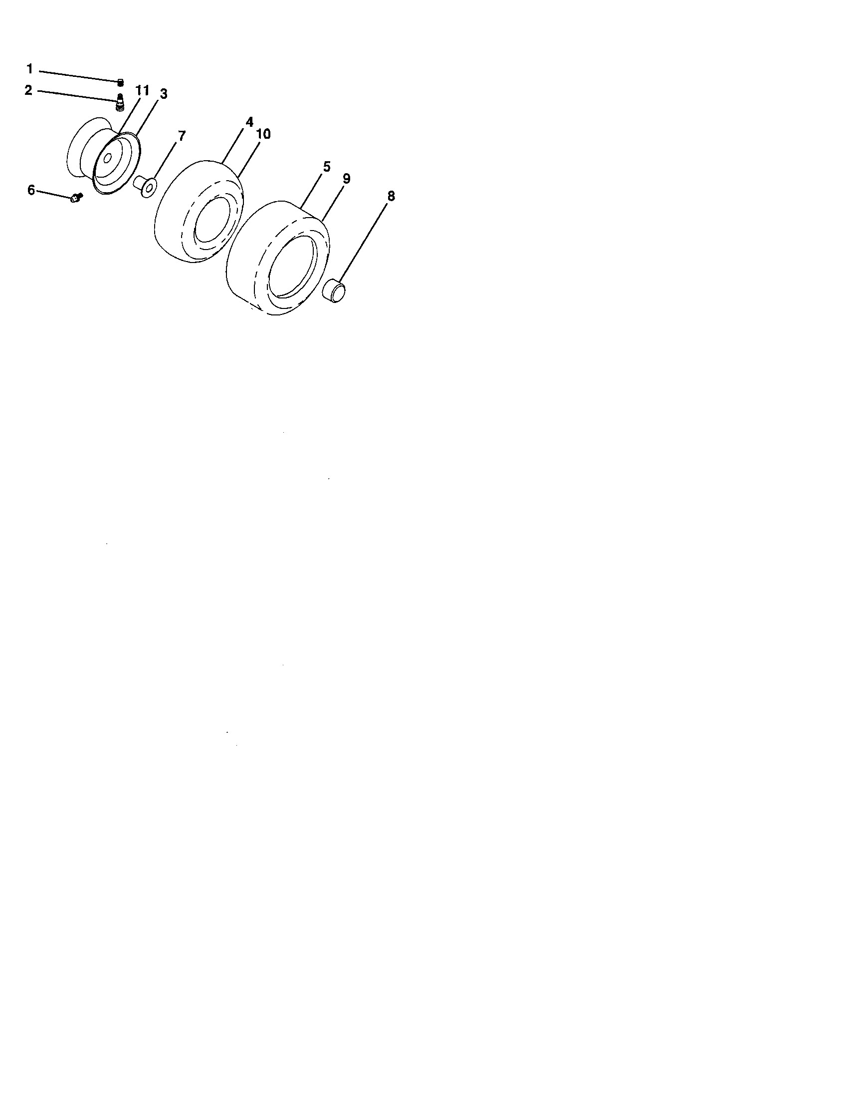 Poulan XT22H48YT wheels and tires diagram