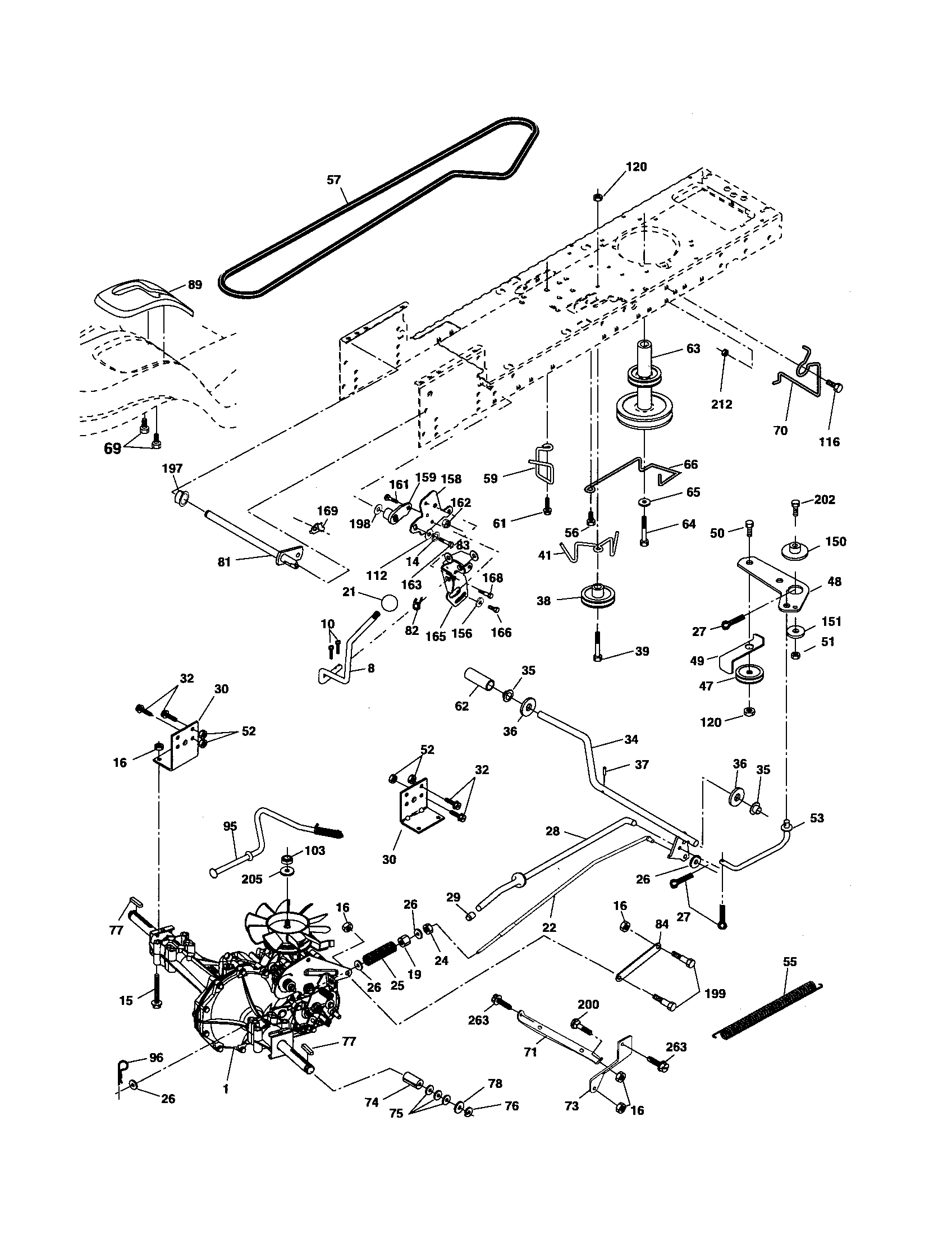 Poulan 96012006000 drive diagram