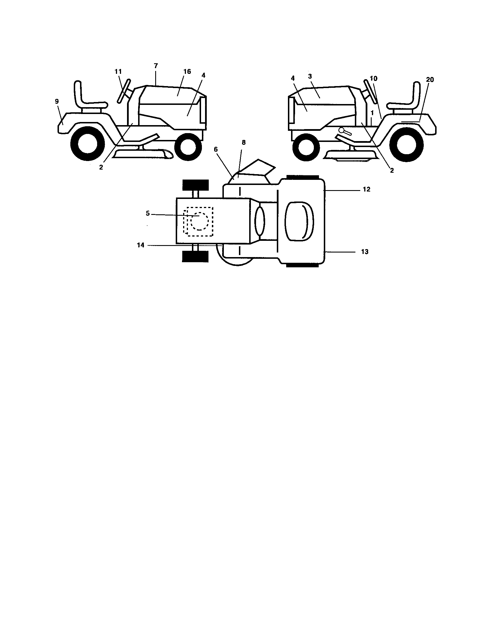 Poulan 96012006000 decals diagram