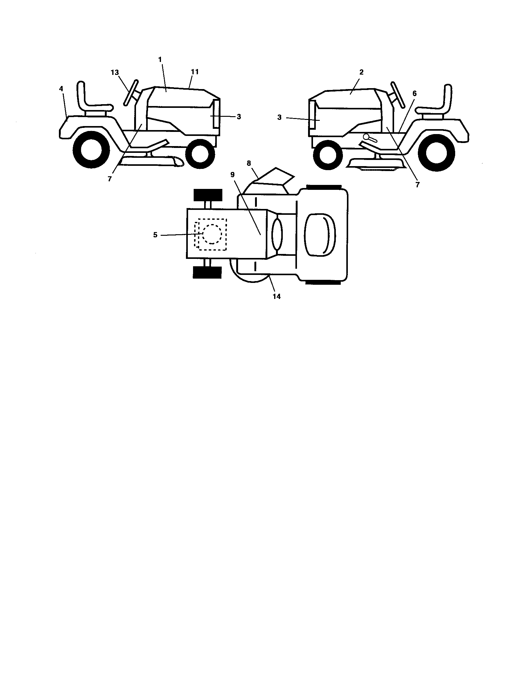 Poulan XT19H42YT decals diagram