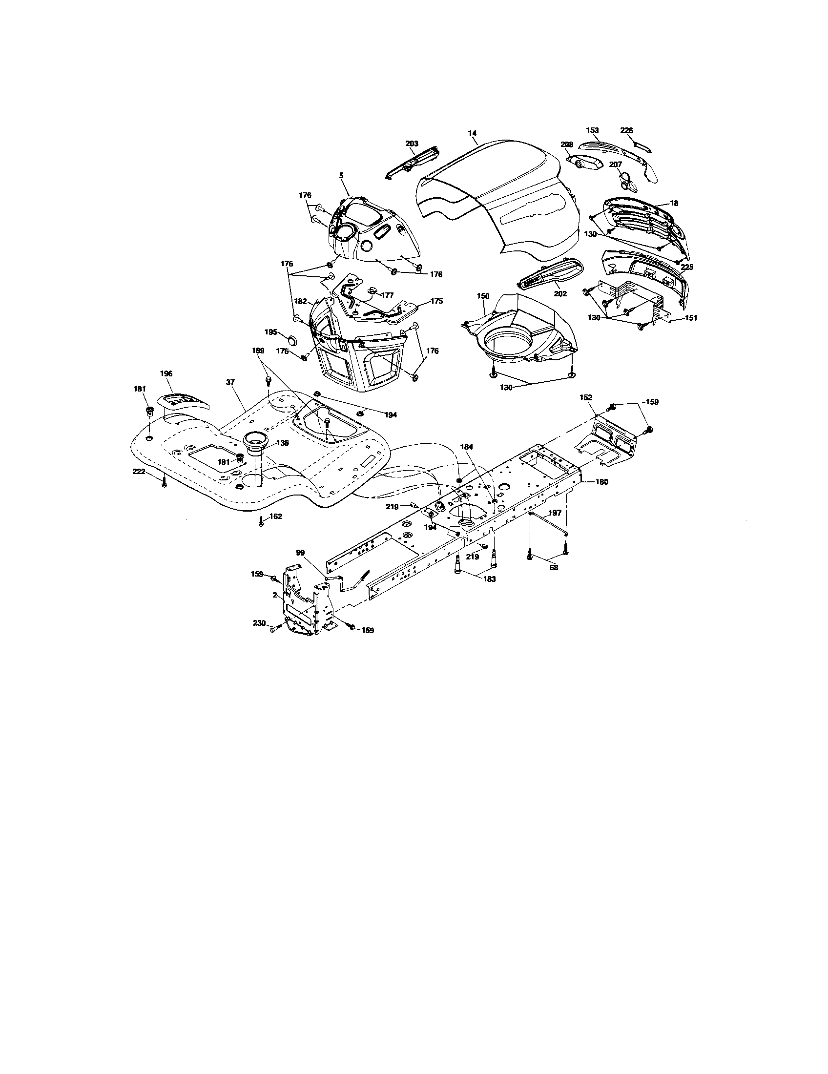 Craftsman 917276641 chassis assembly diagram
