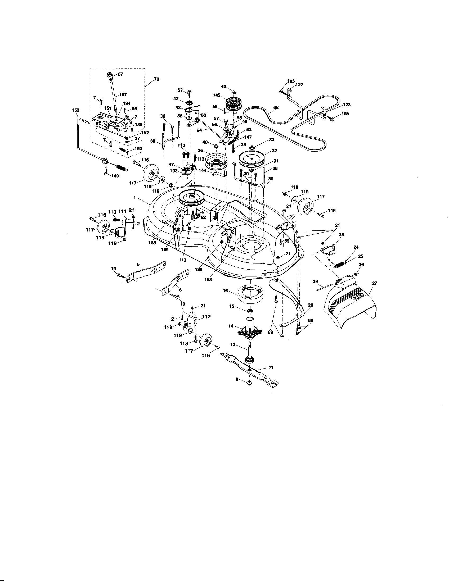Craftsman 917276683 mower deck diagram