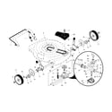 Craftsman 917375520 drive control/gear case/wheels diagram
