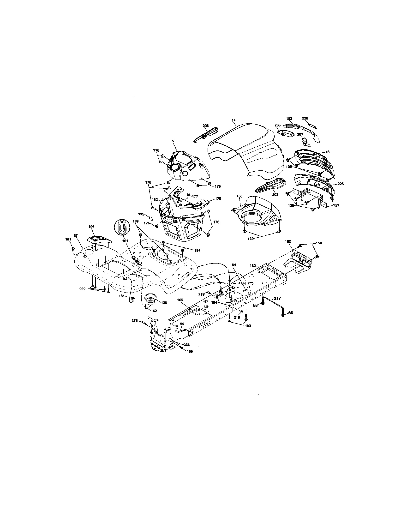 Craftsman 917276801 chassis assembly diagram