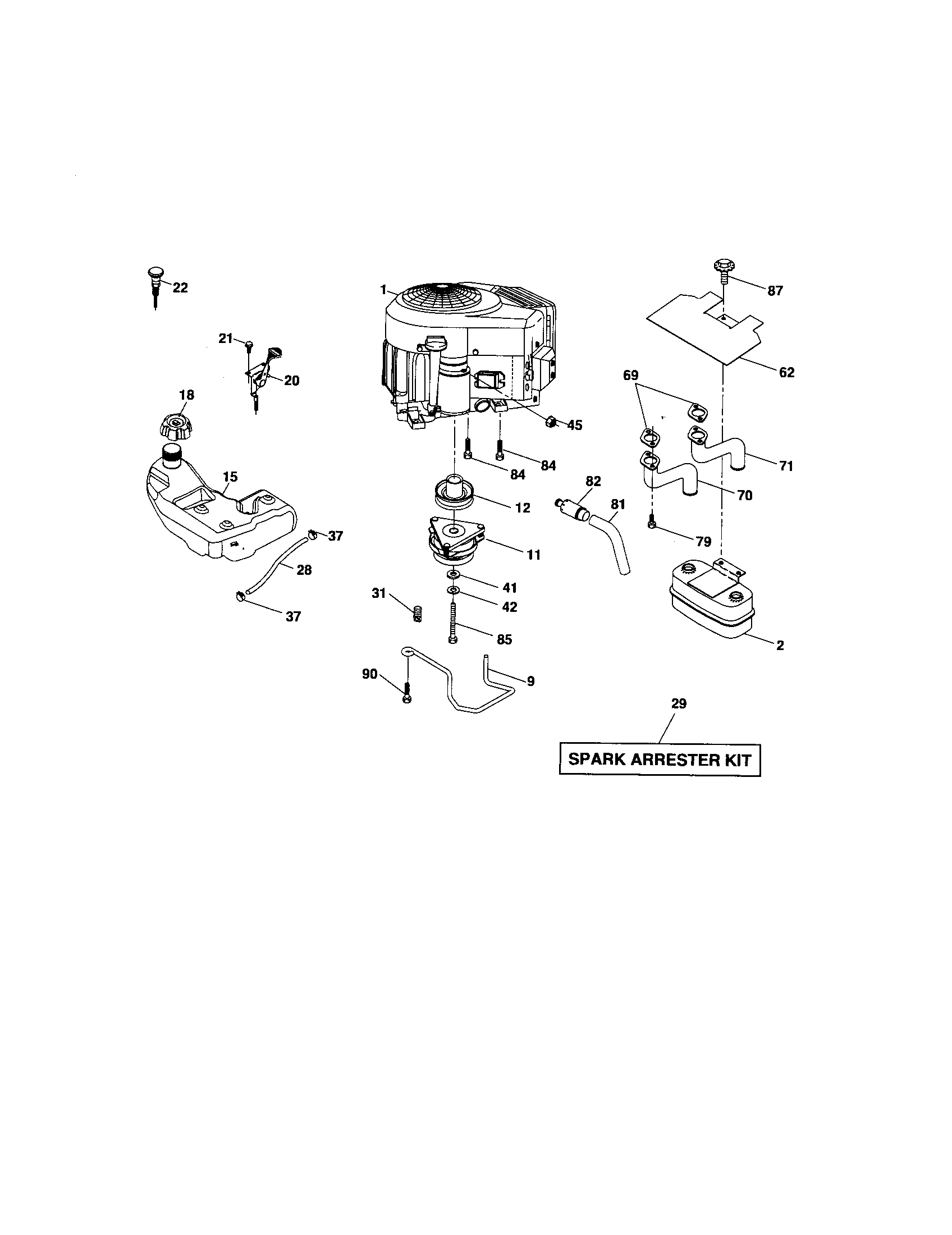 Craftsman 917276801 engine diagram
