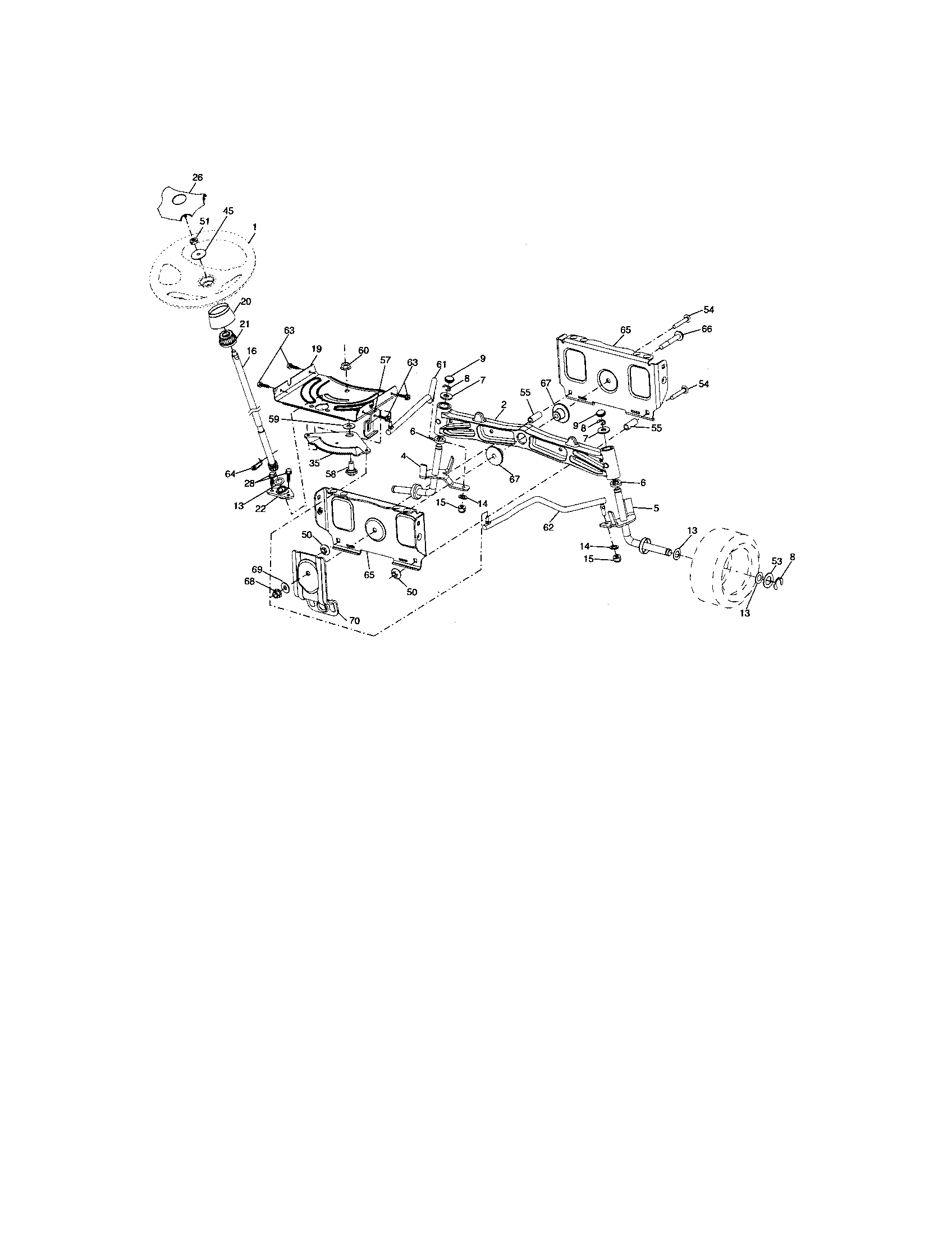 Craftsman 917276801 steering assembly diagram