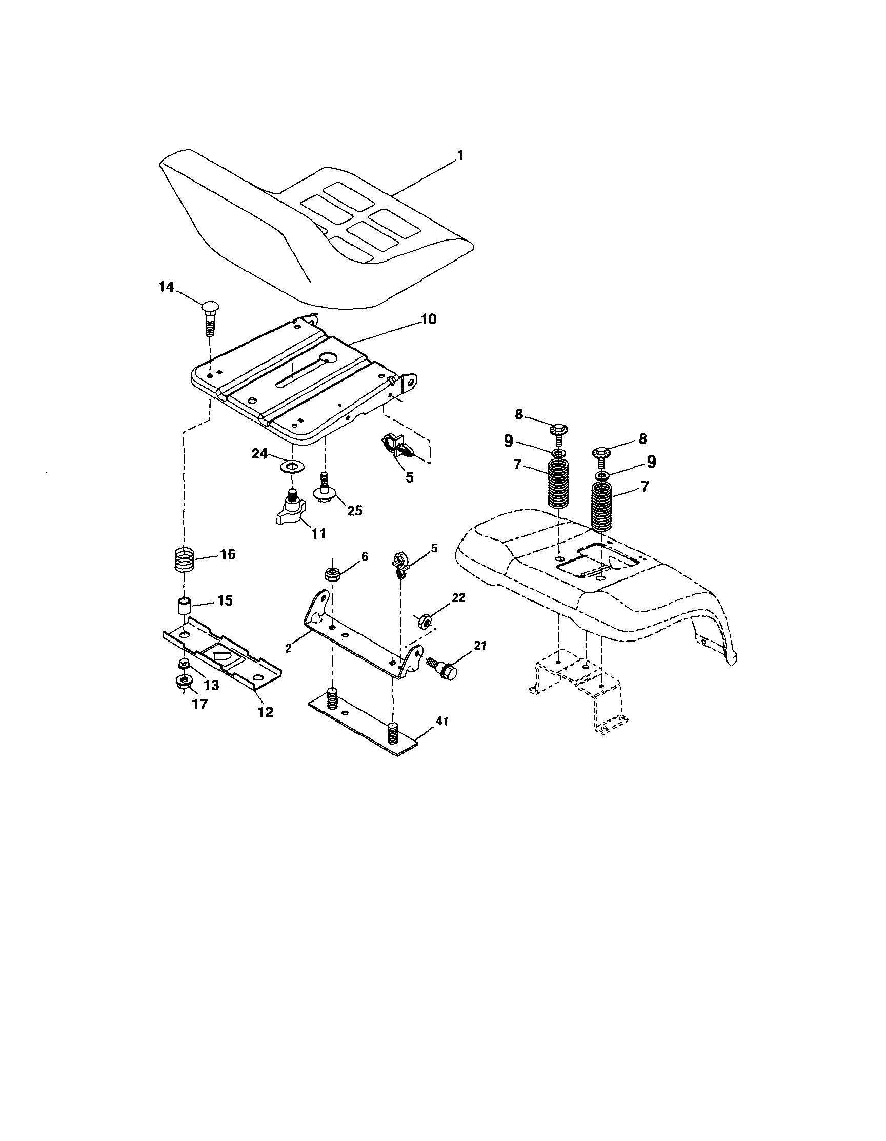 Craftsman 917276824 seat assembly diagram