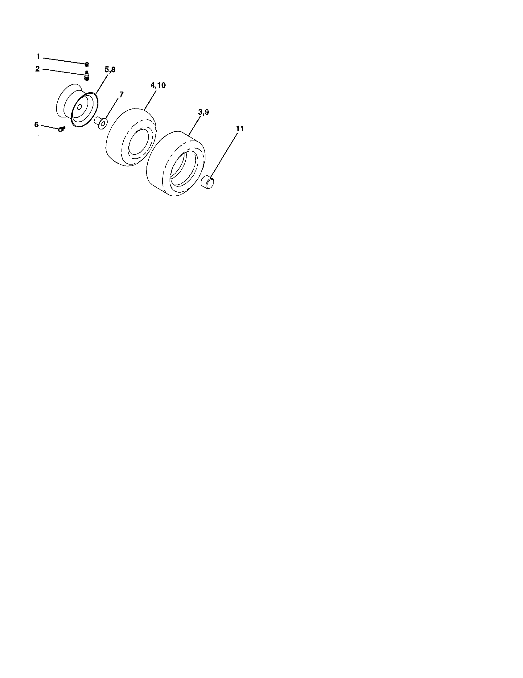 Craftsman 917276824 wheels and tires diagram