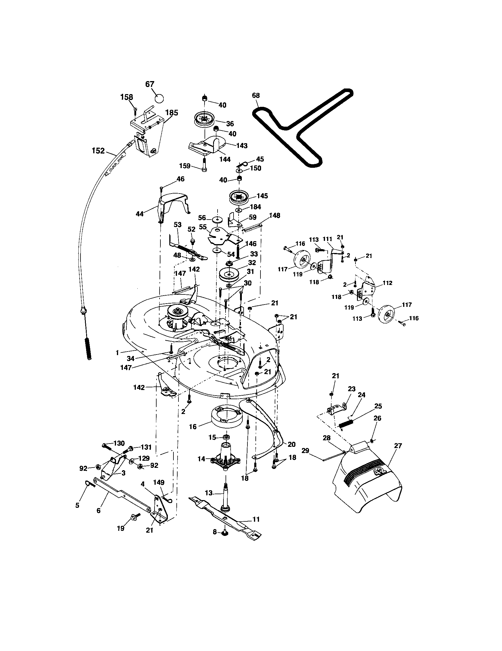 Craftsman 917276824 mower deck diagram