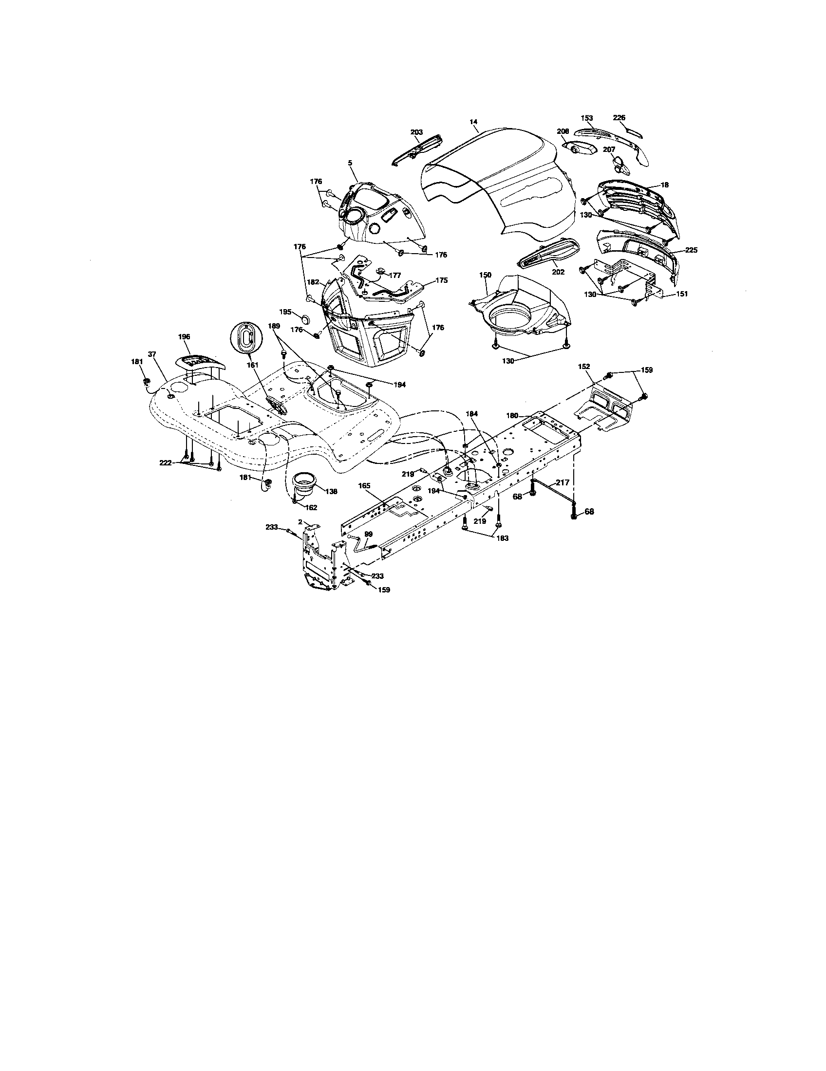 Craftsman 917276901 chassis assembly diagram