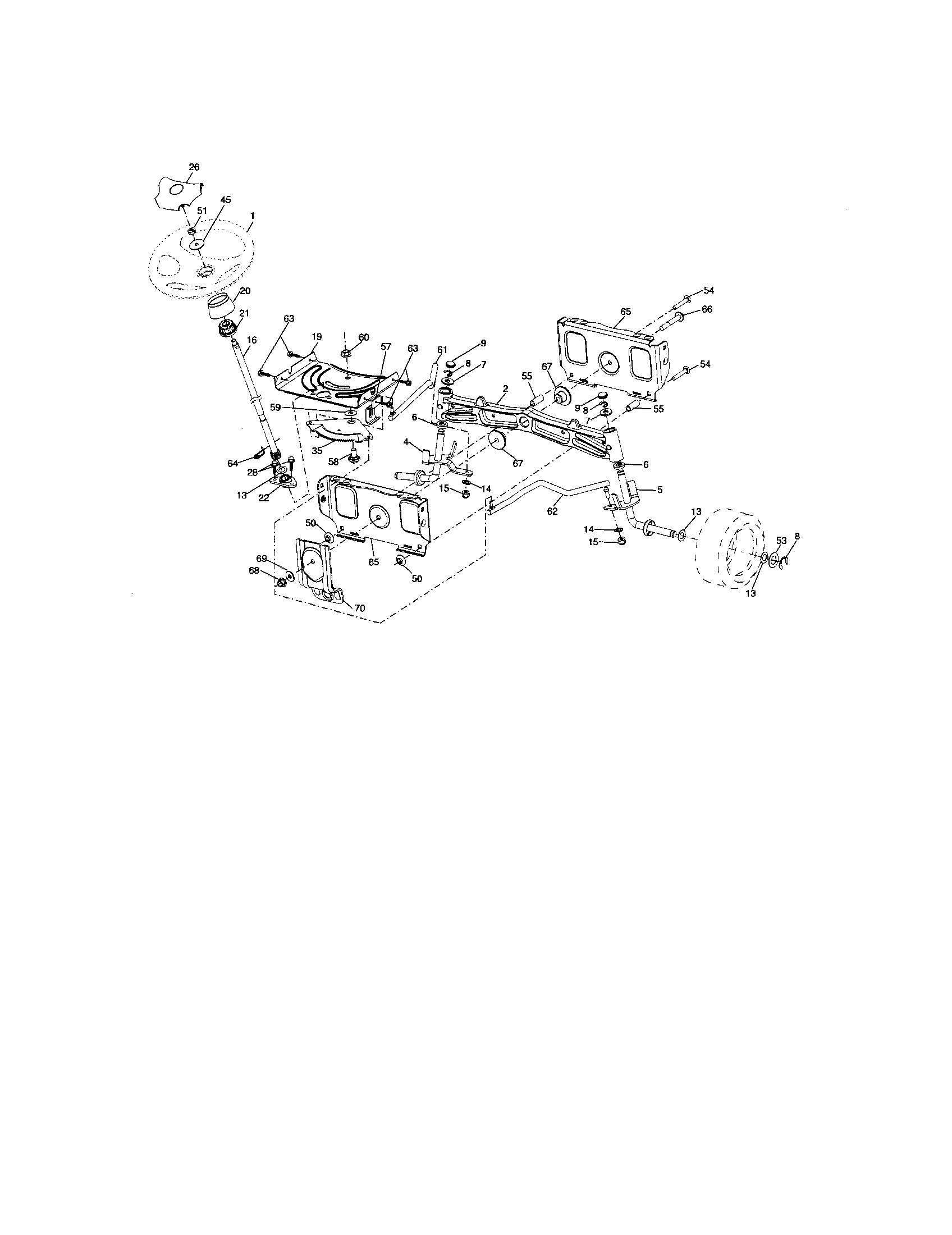 Craftsman 917276923 steering assembly diagram