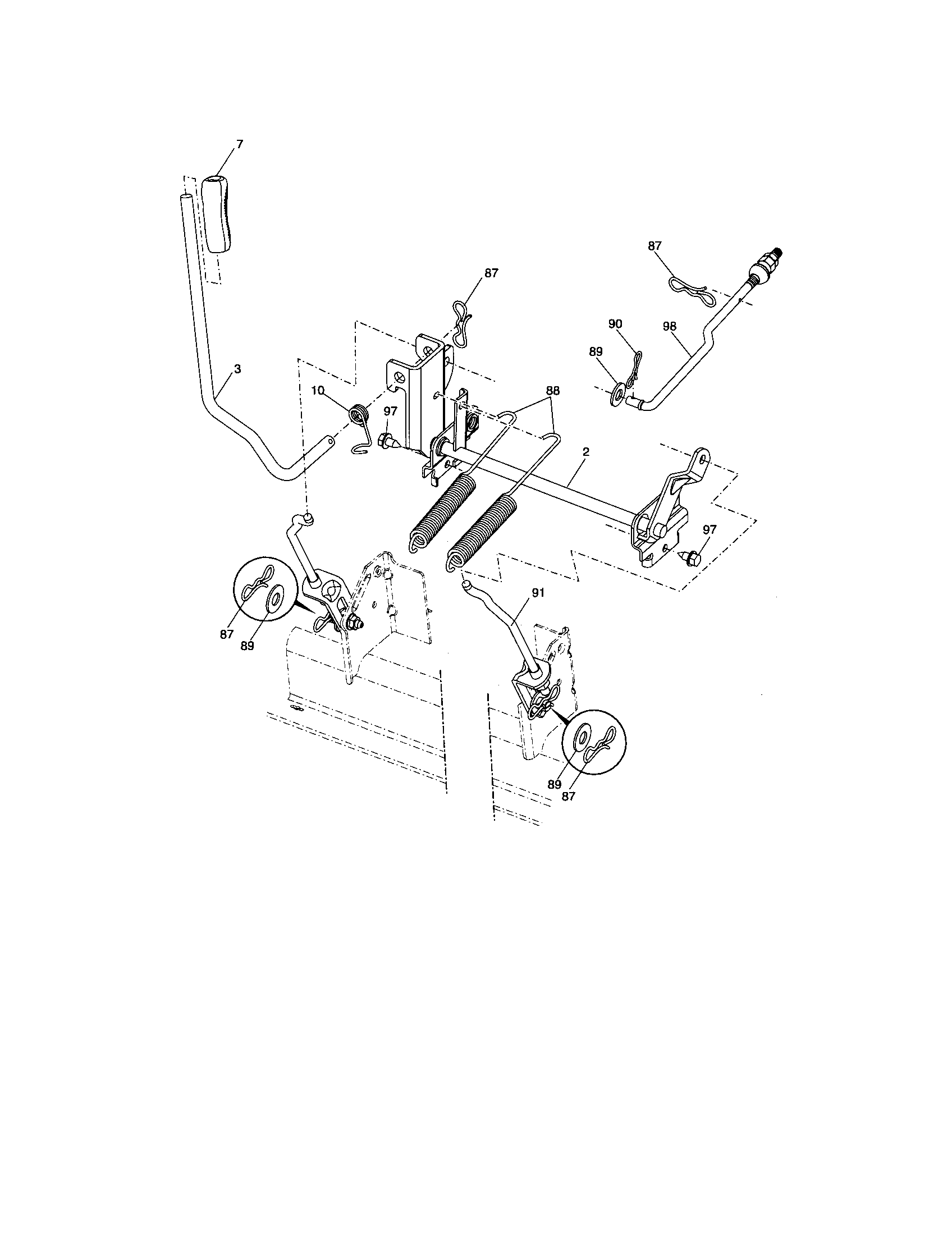 Craftsman 917276923 lift assembly diagram