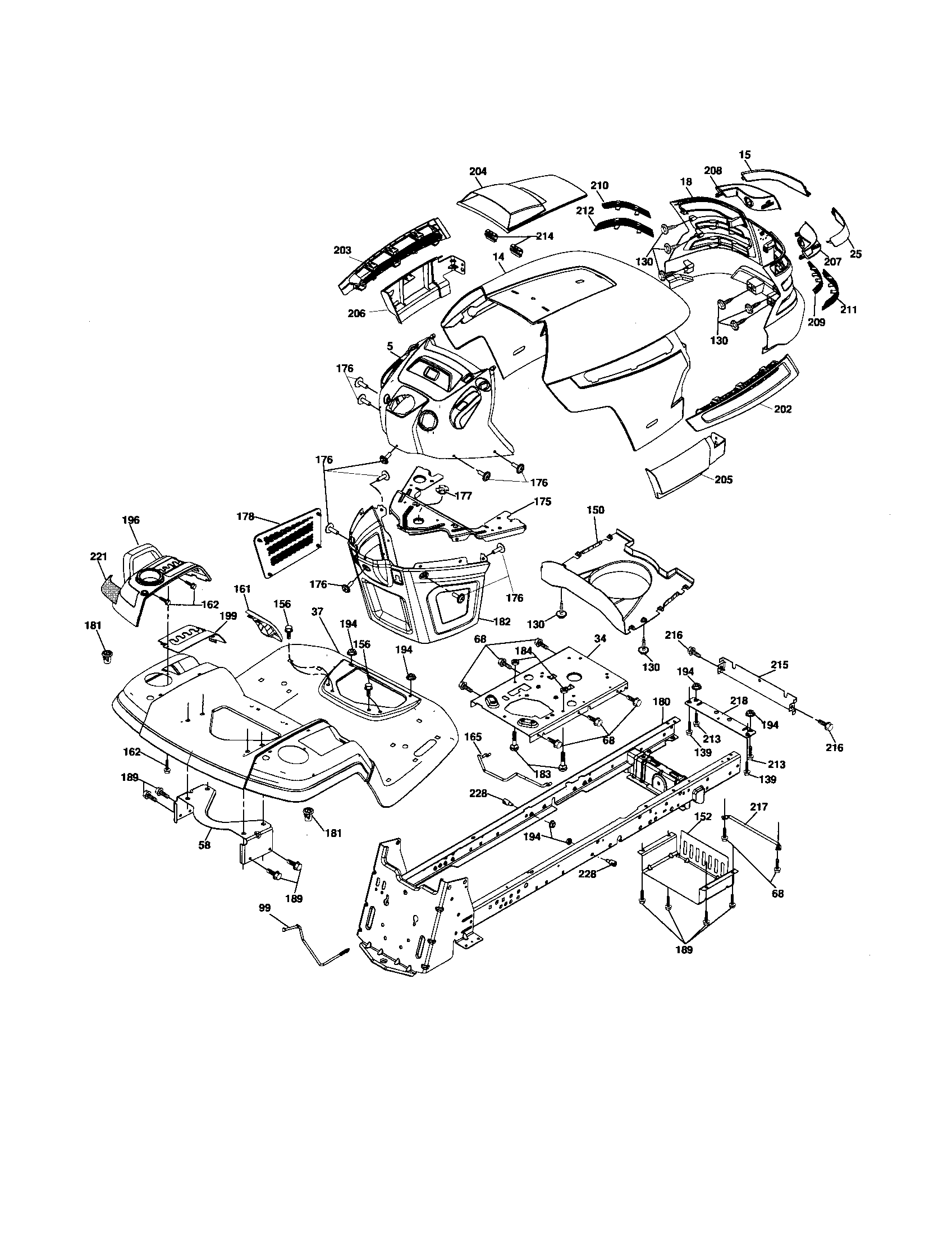Husqvarna 917279200 chassis diagram