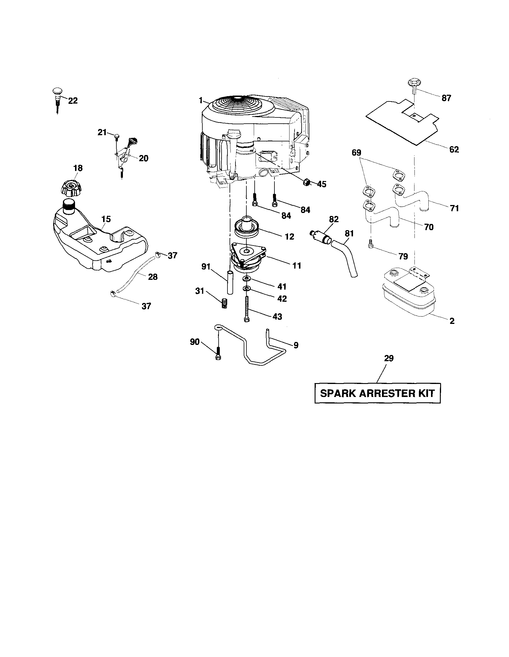 Husqvarna 917279200 engine diagram