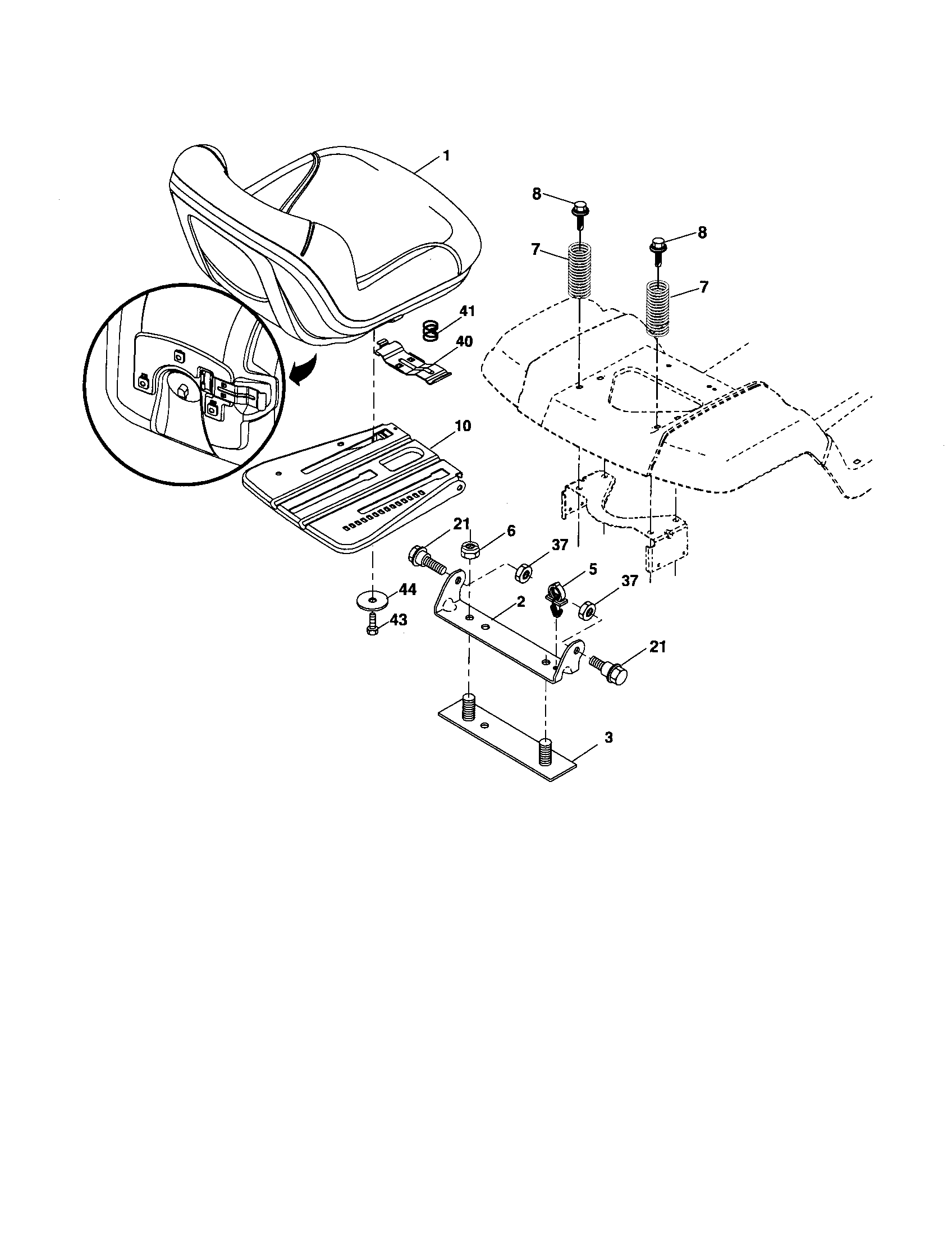 Husqvarna 917279200 seat assembly diagram