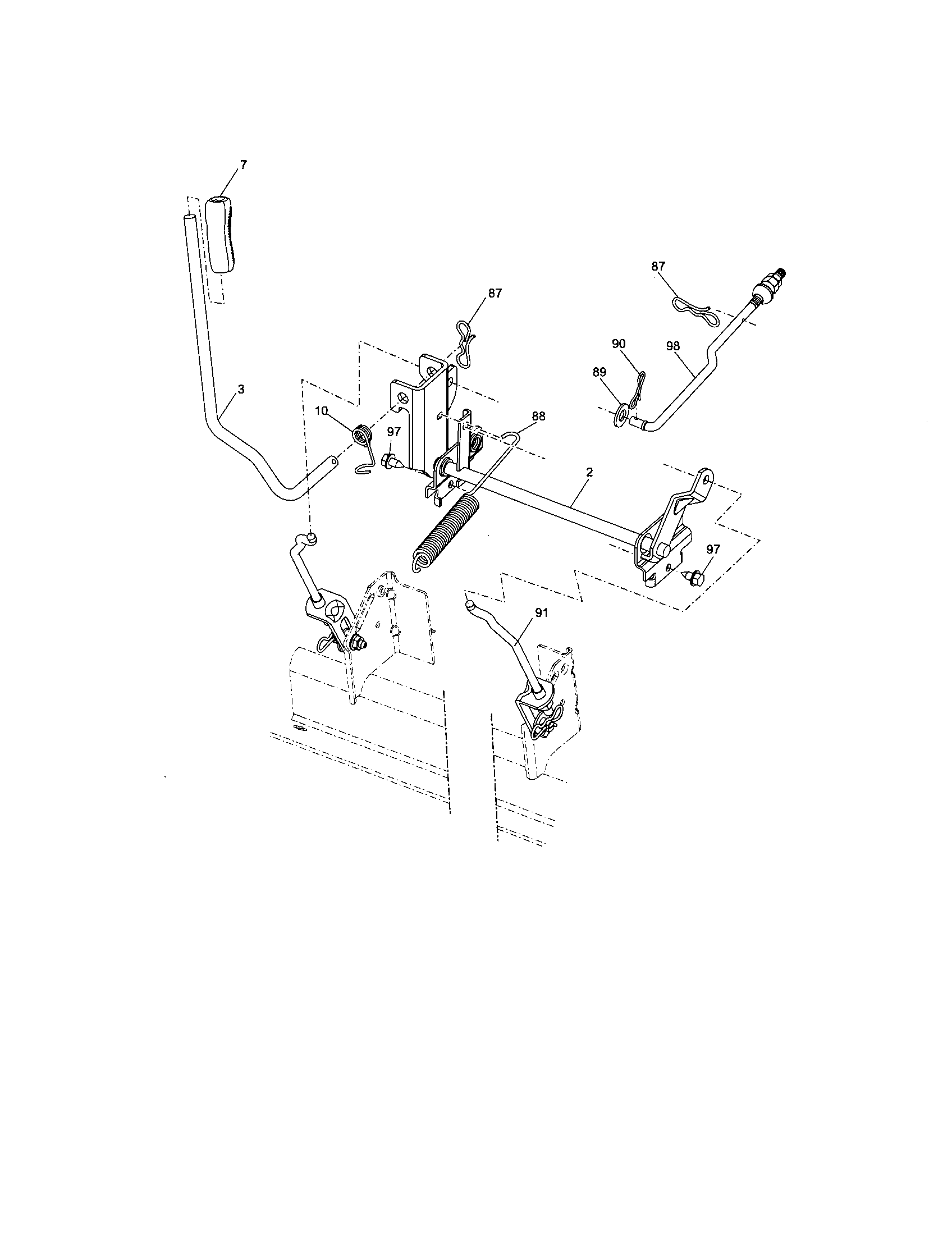 Craftsman 917276181 lift assembly diagram