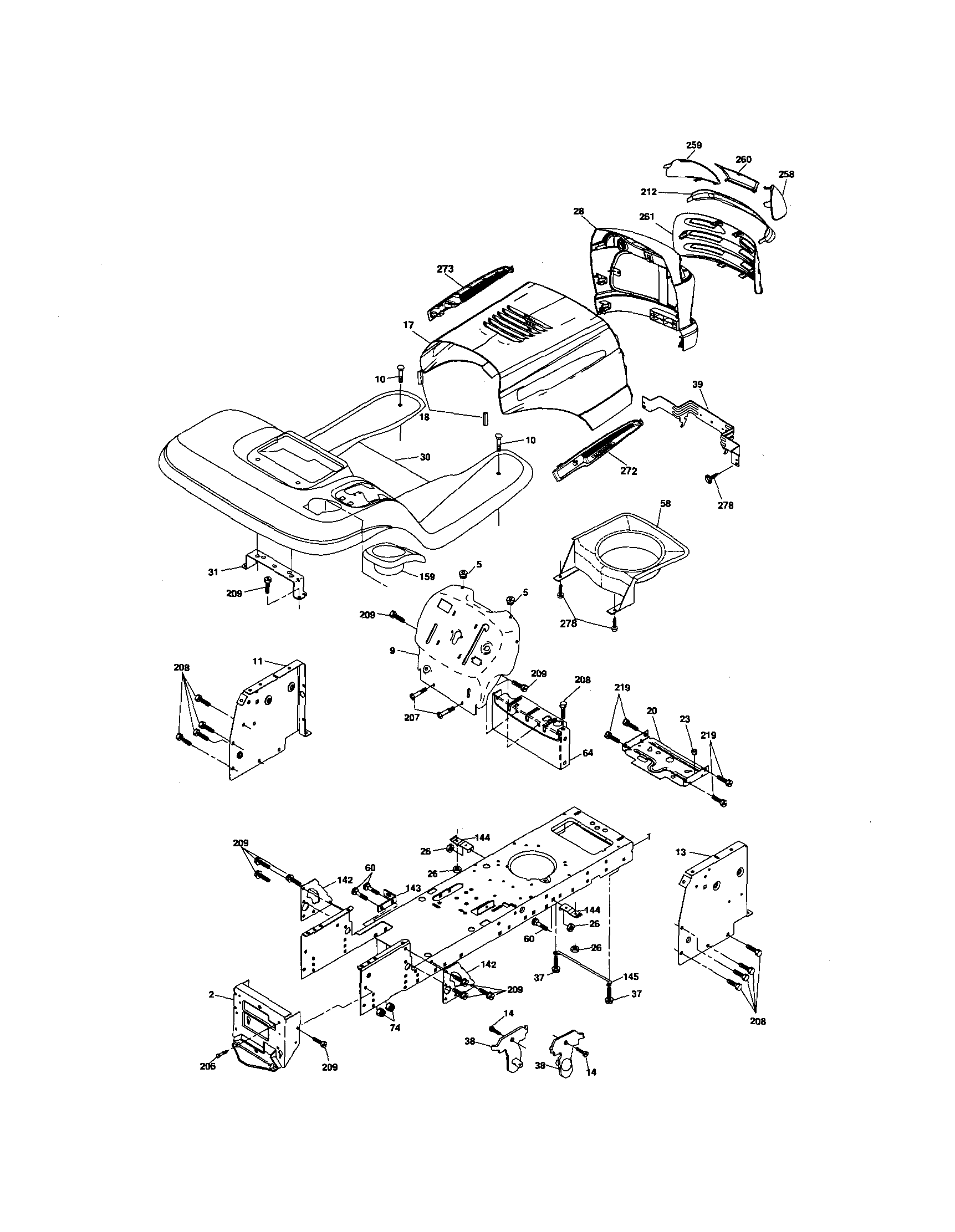 Craftsman 917276782 chassis and enclosures diagram