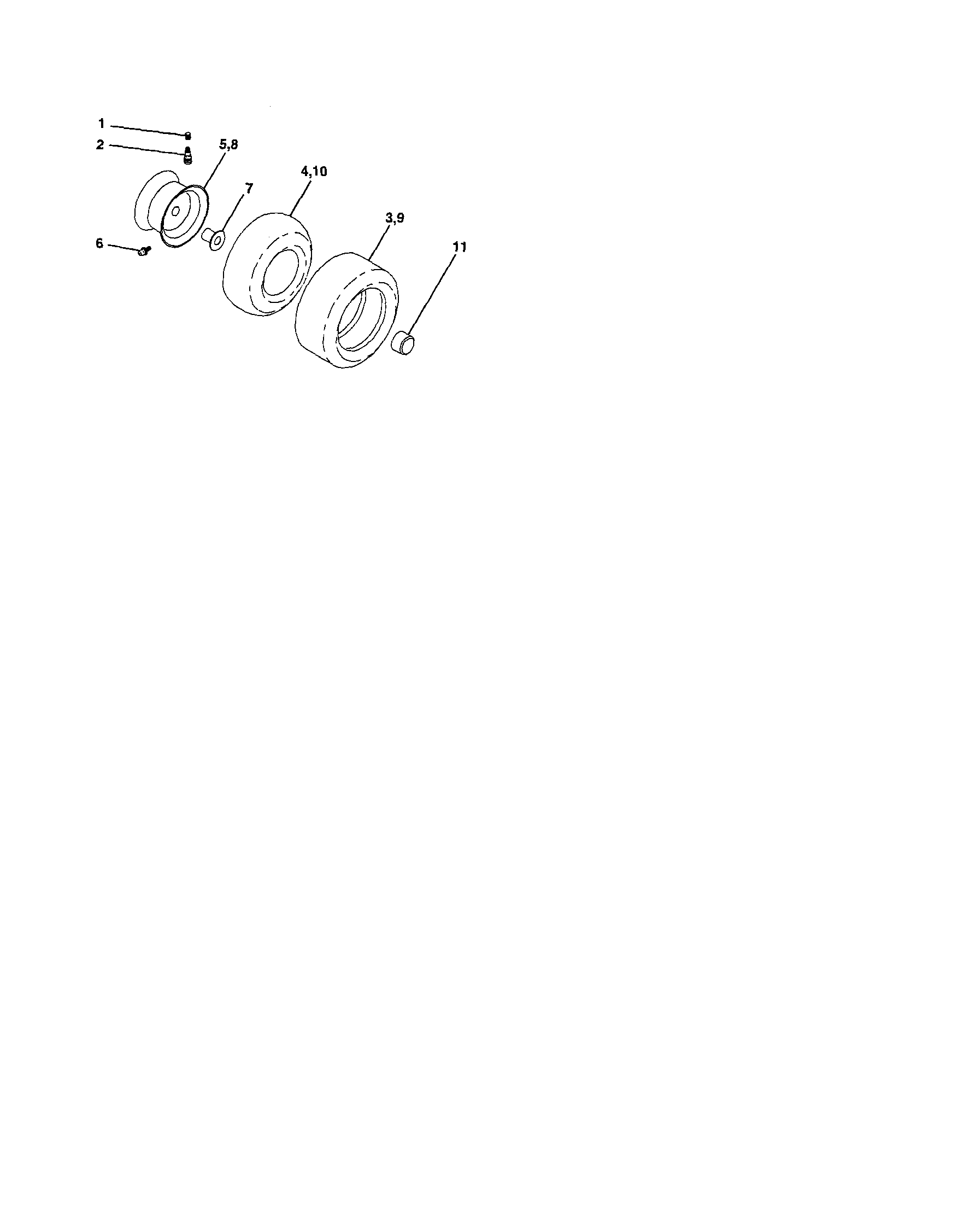 Craftsman 917276782 wheels and tires diagram