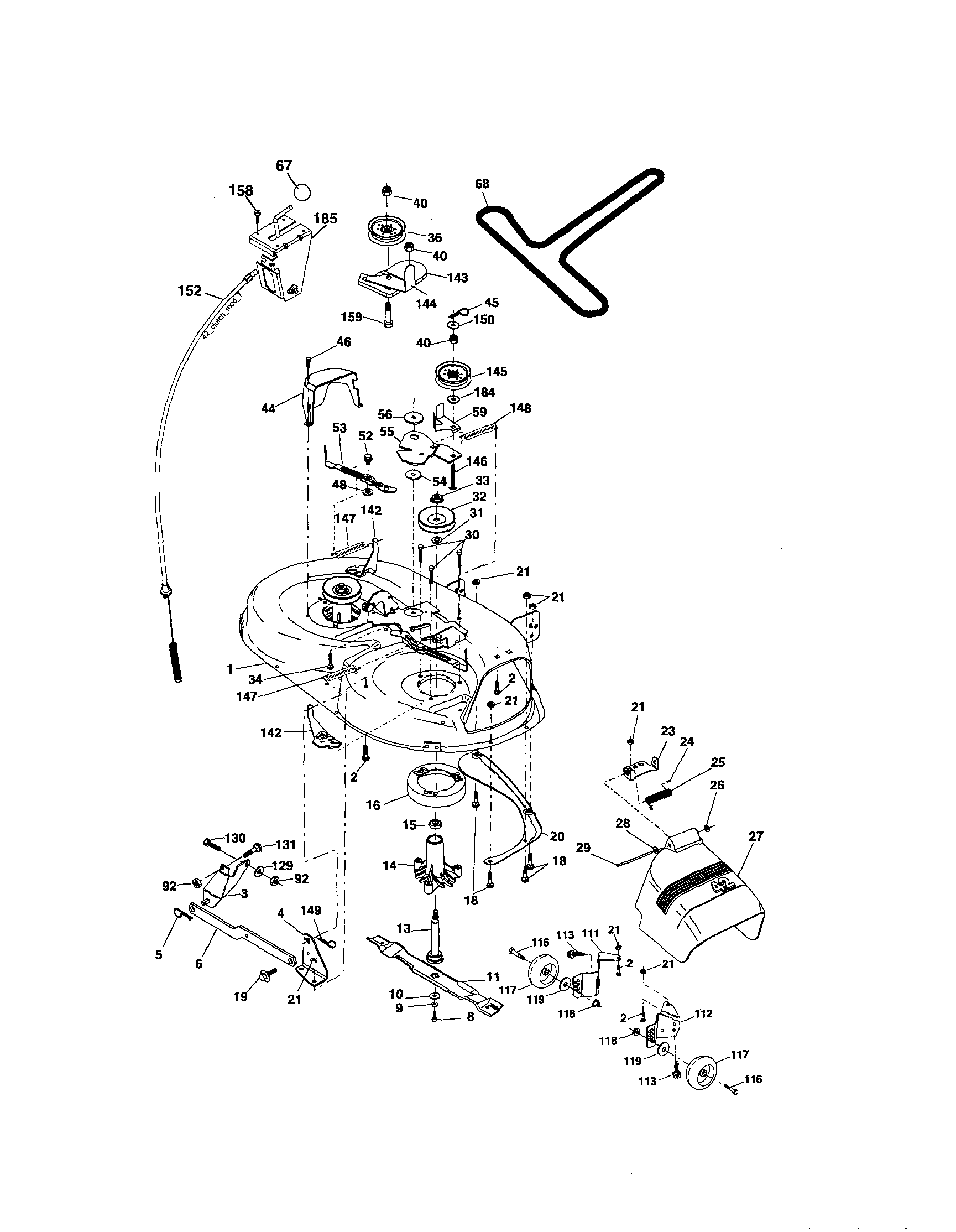 Craftsman 917276782 mower deck diagram