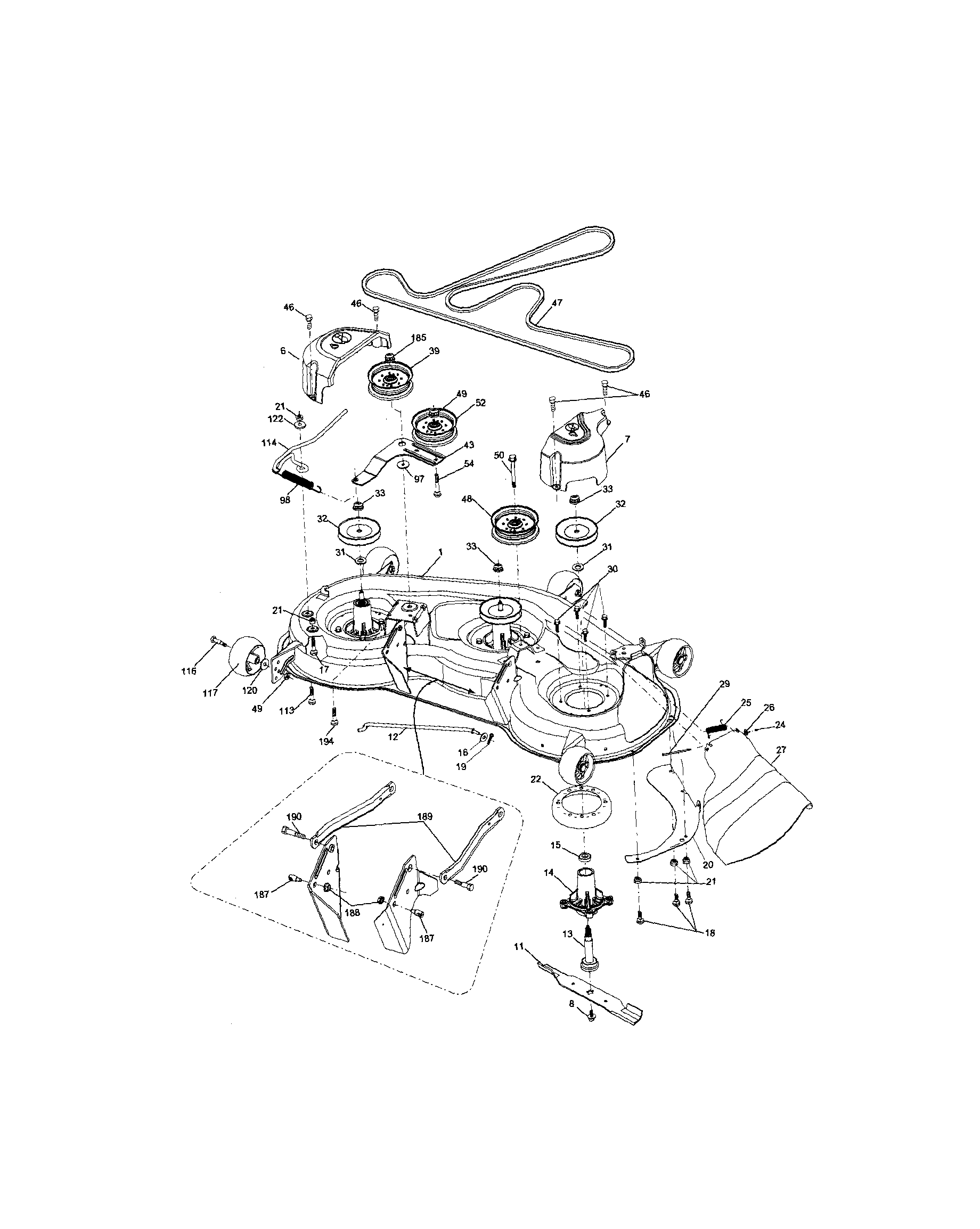 Craftsman 917276846 mower deck diagram