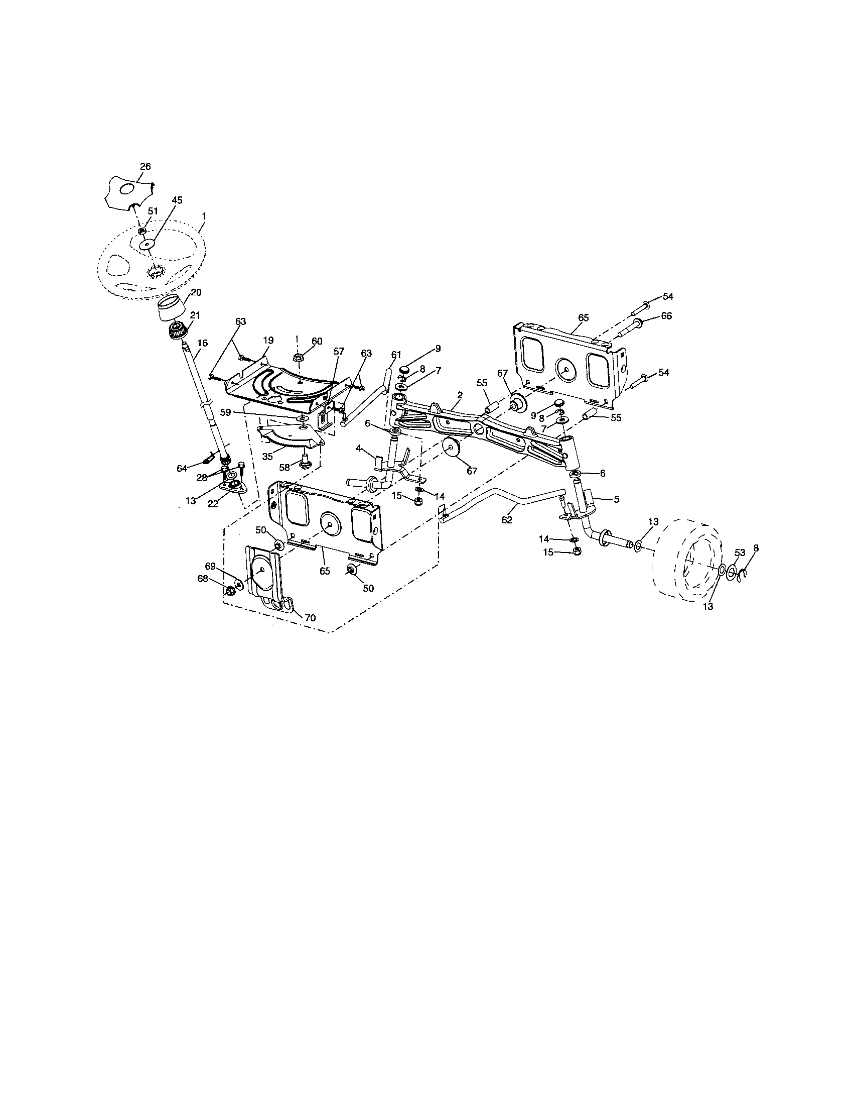 Southern States 96042001501 steering assembly diagram