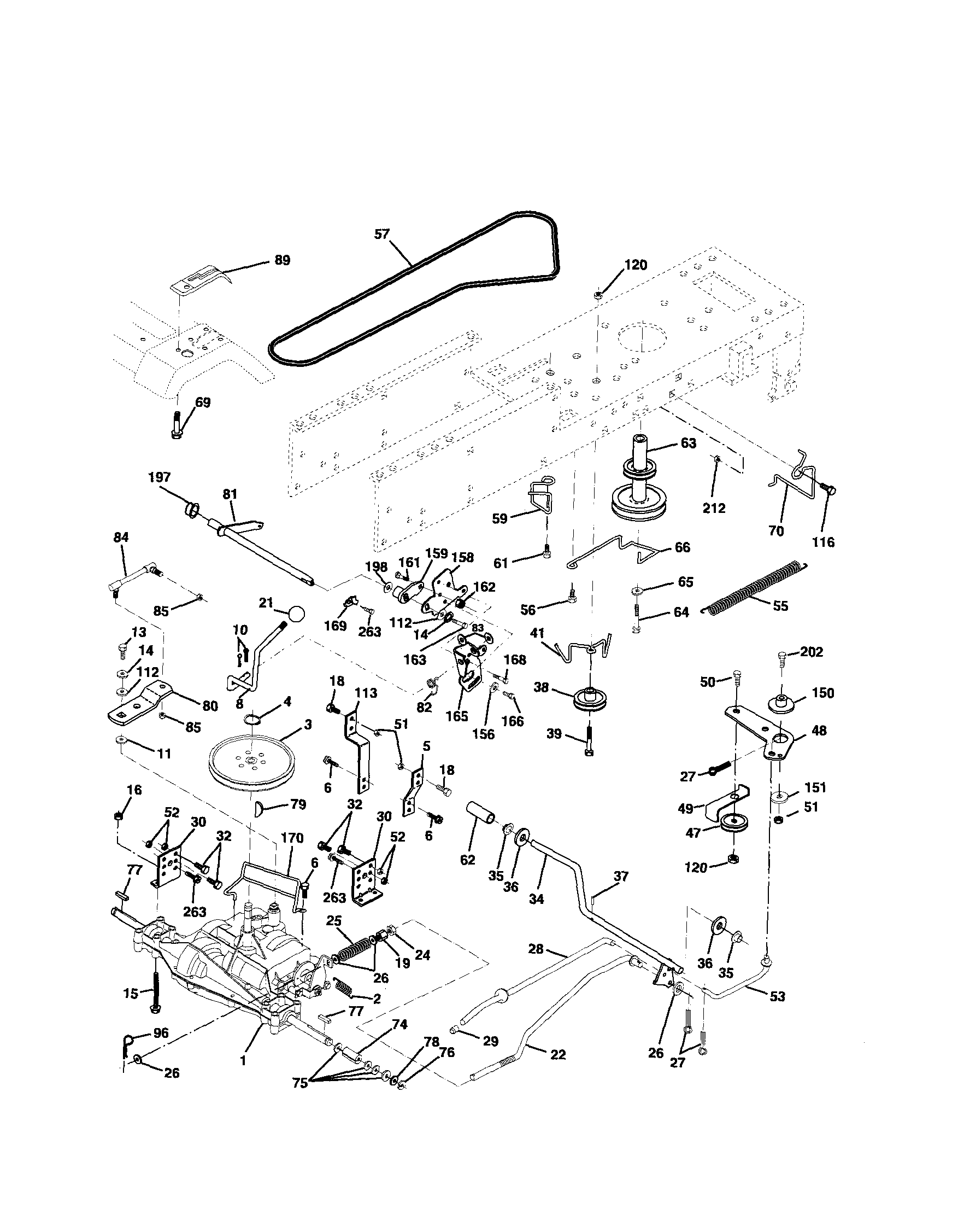 Poulan 96012000302 drive diagram