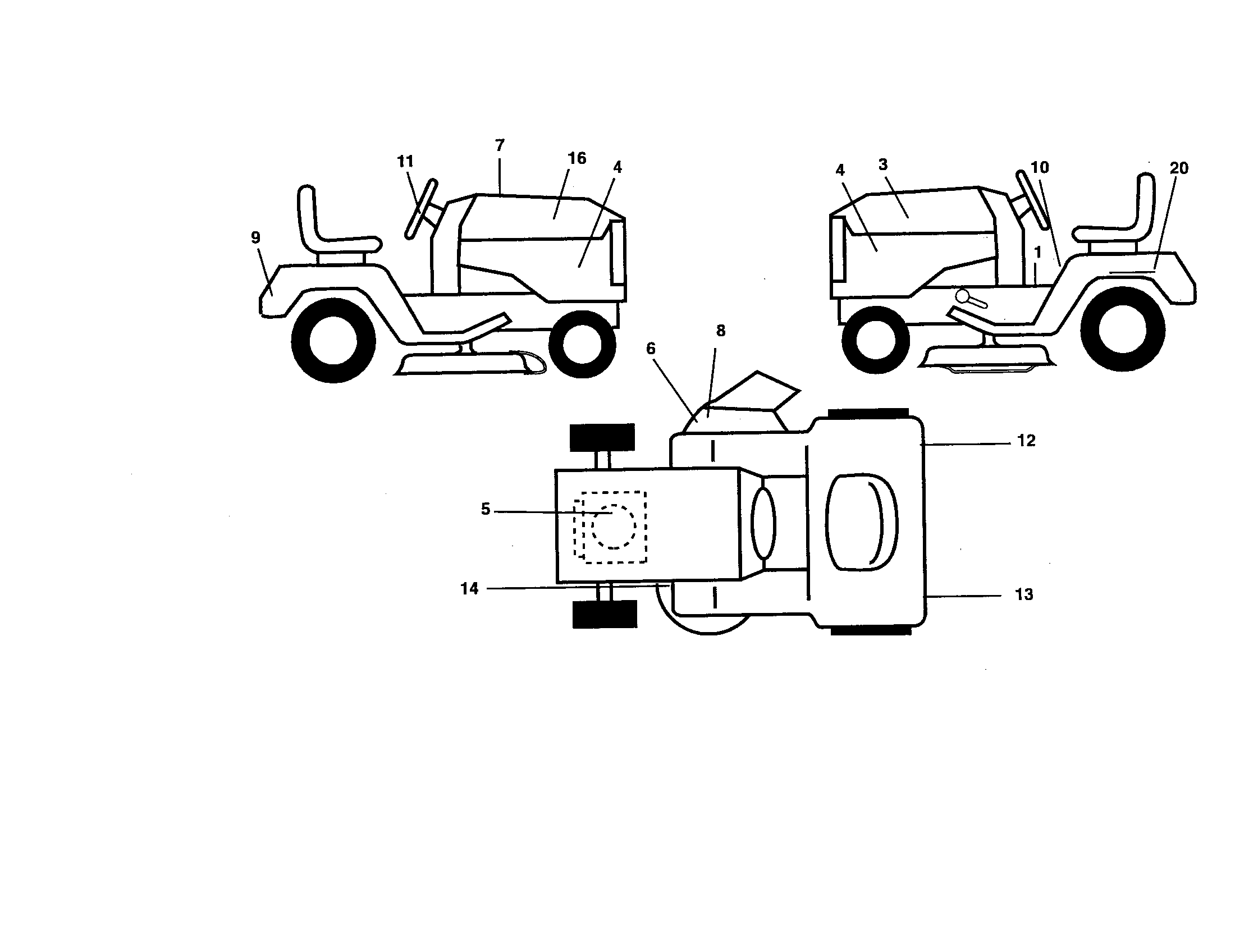 Poulan 96012000302 decals diagram