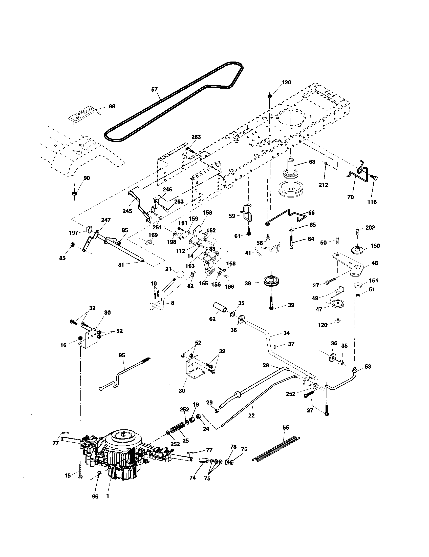 Poulan 96012000400 drive diagram