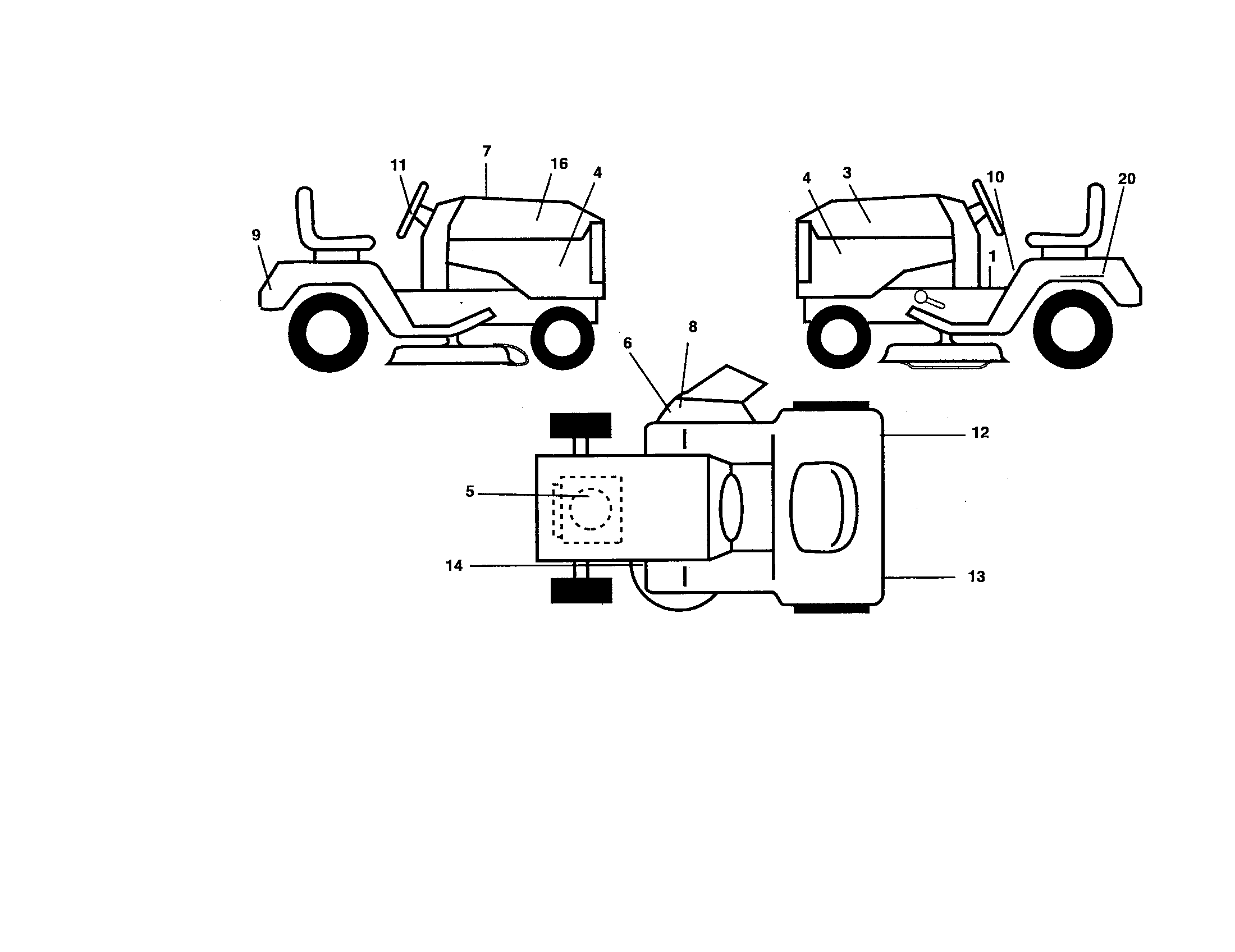 Poulan 96012000400 decals diagram