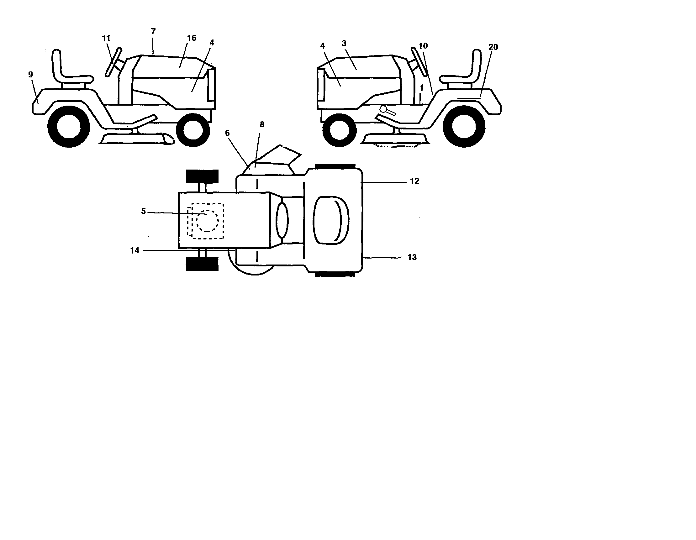 Poulan 96012000403 decals diagram