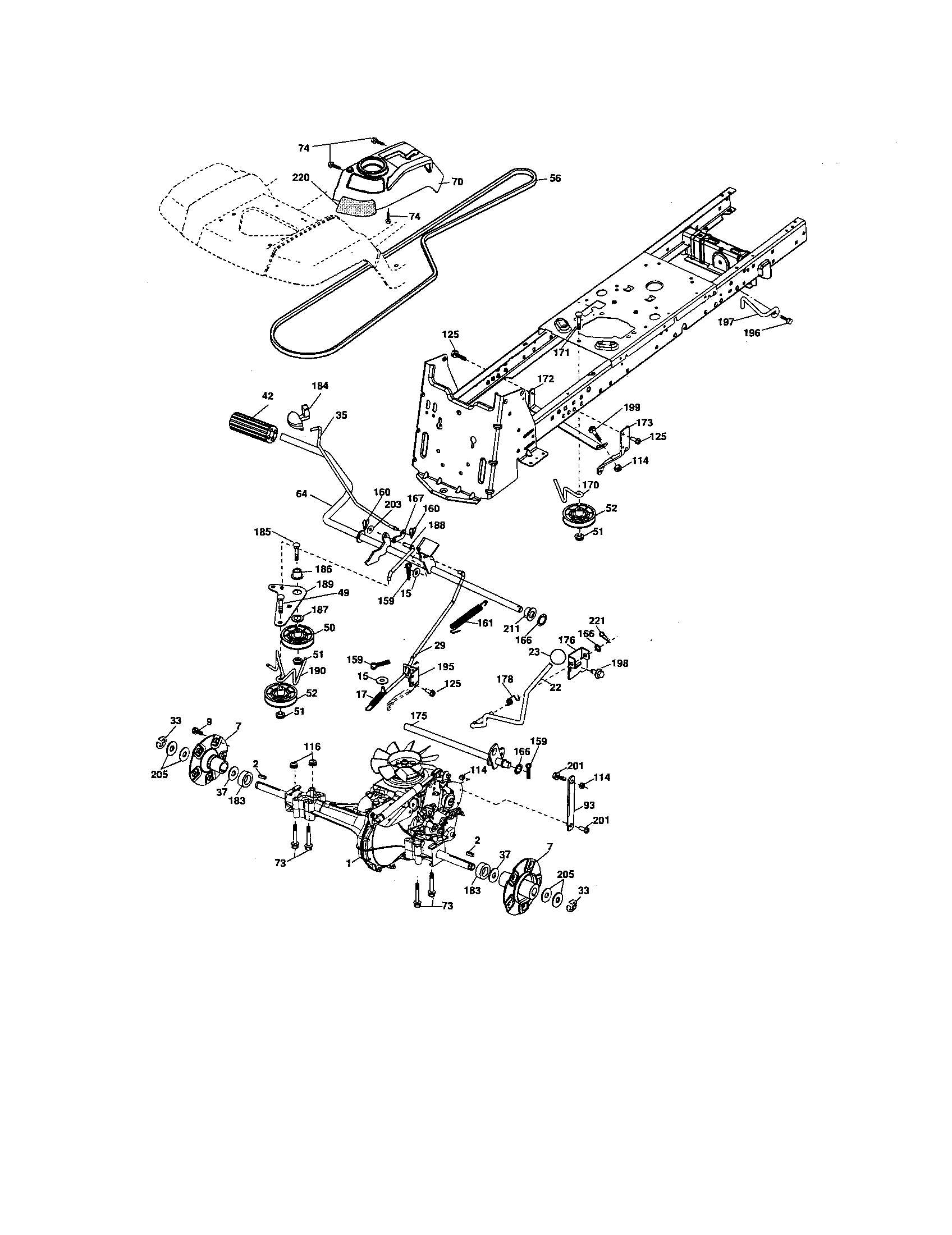 Husqvarna LOGTH2448T ground drive diagram