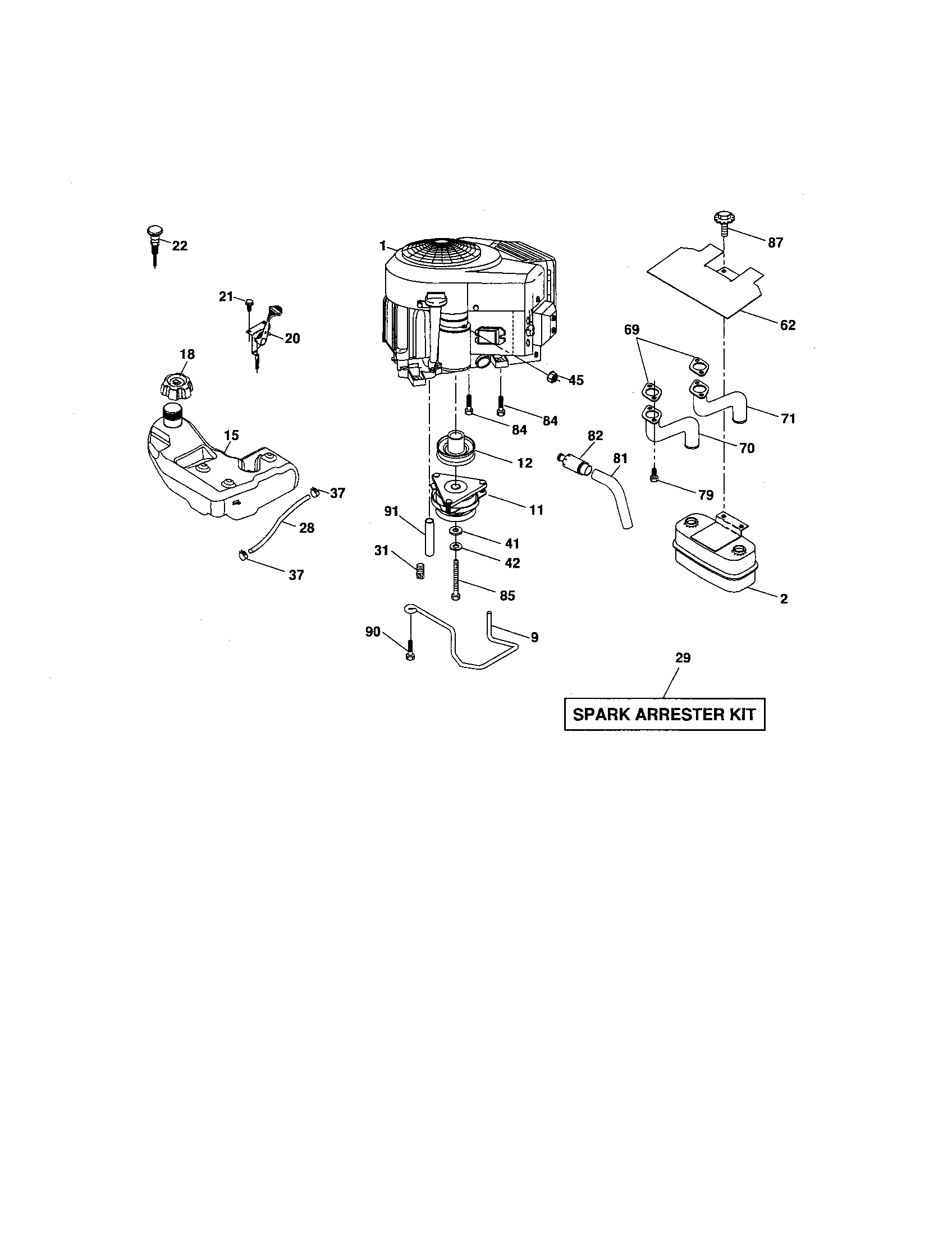 Husqvarna LOGTH2448T engine diagram