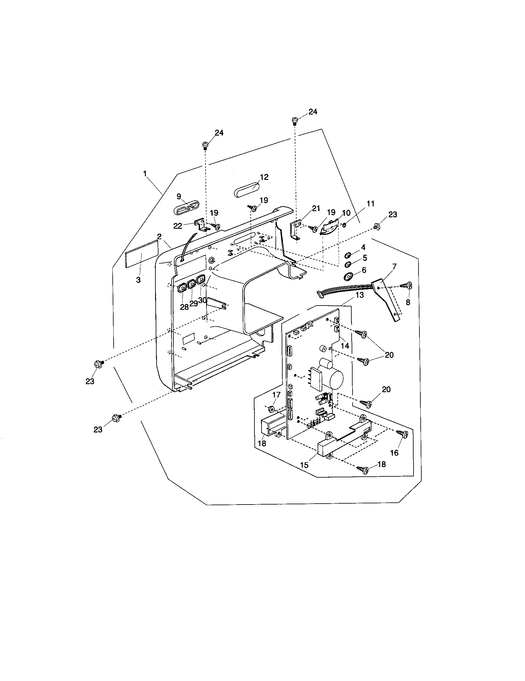 Kenmore 38519110600 front cover diagram