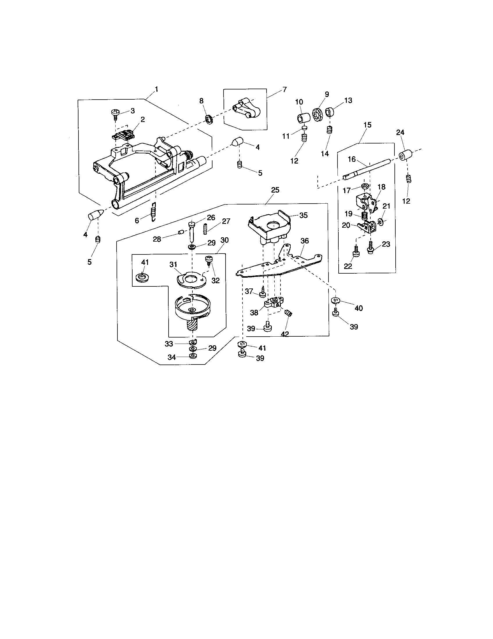 Kenmore 38519110600 hook race/feed rock shaft diagram