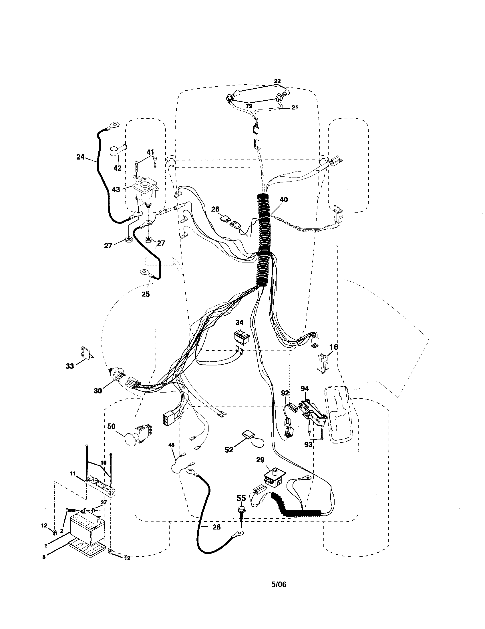 Poulan 96012003000 electrical diagram