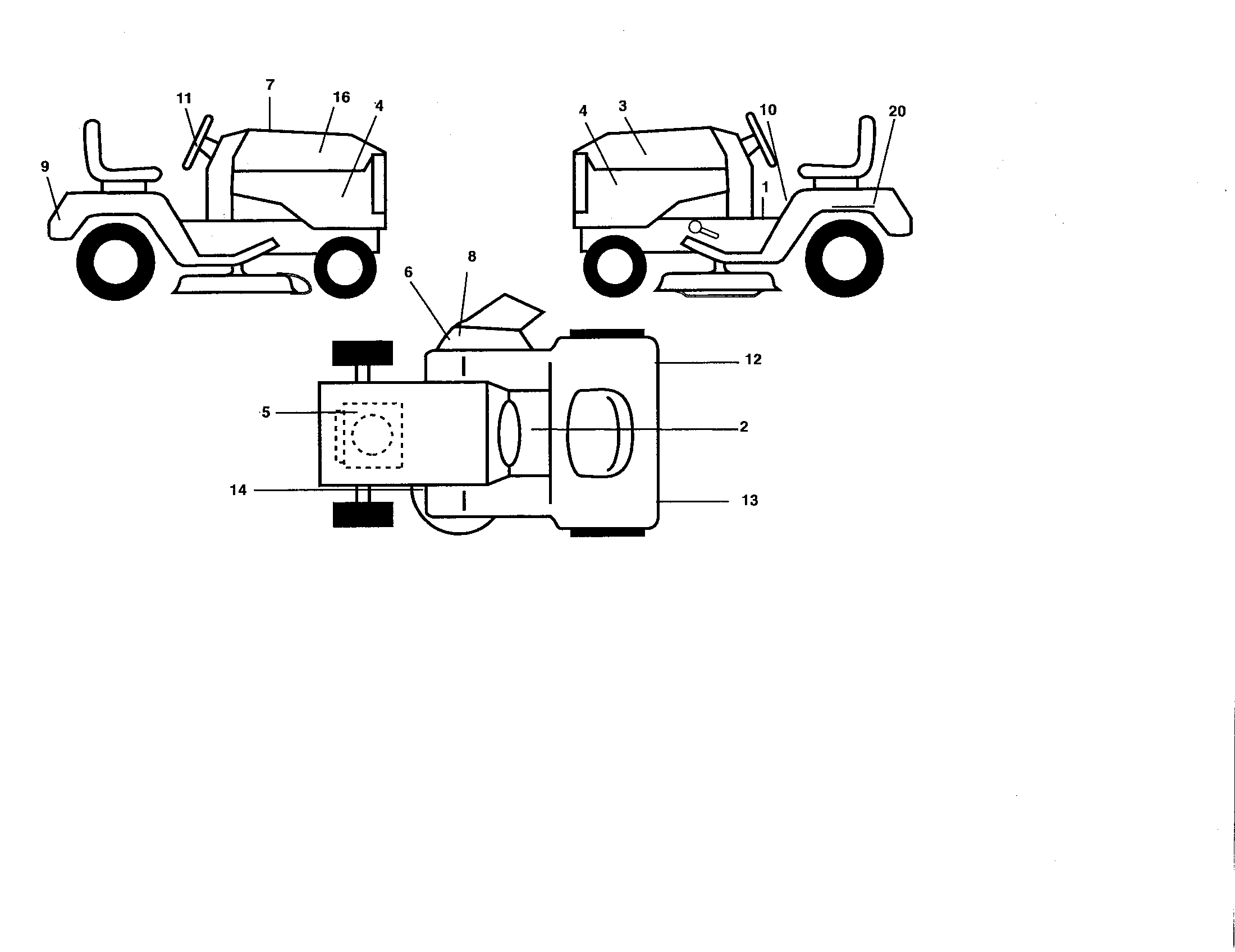 Poulan 96012003000 decals diagram