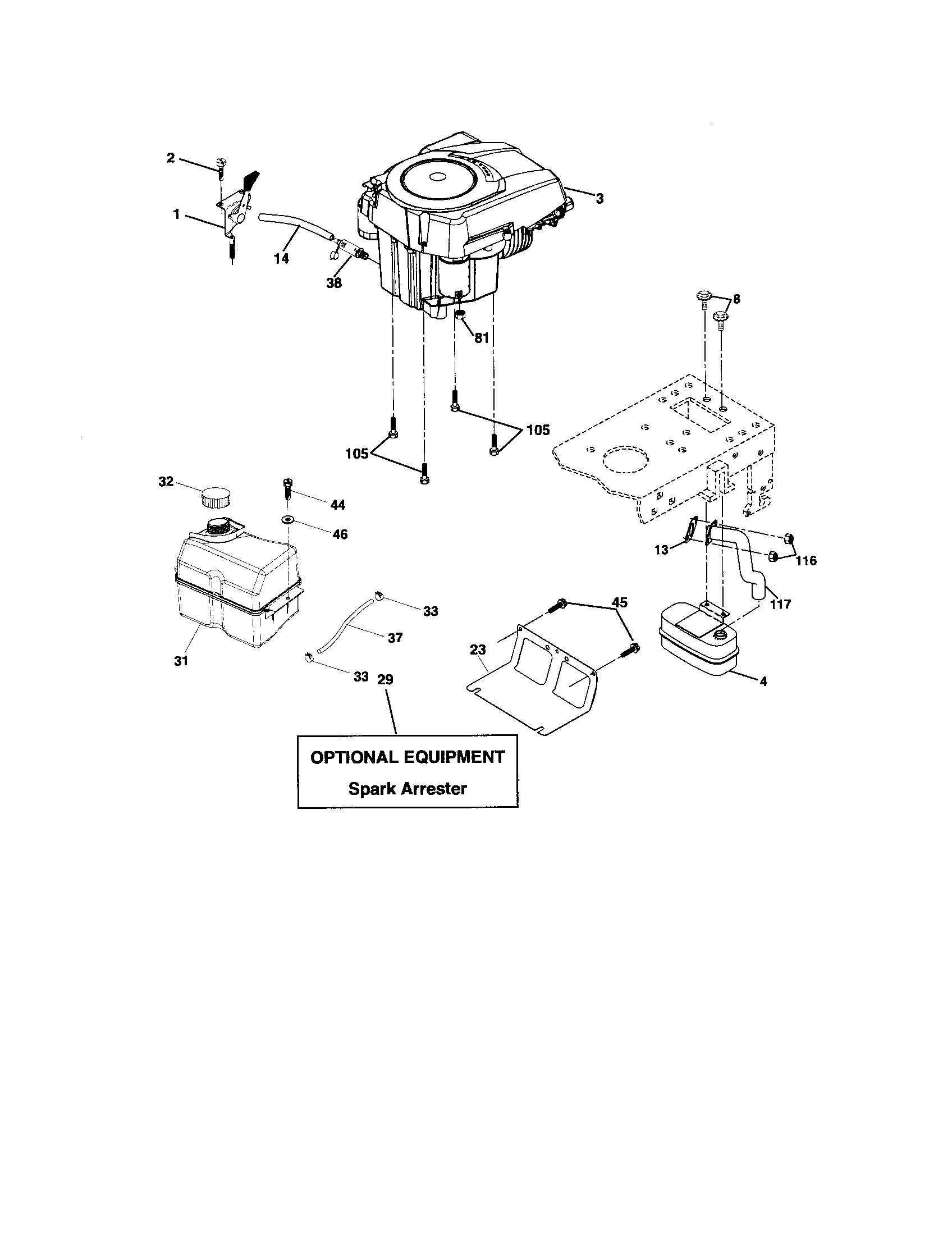 Poulan PK1942YT engine diagram