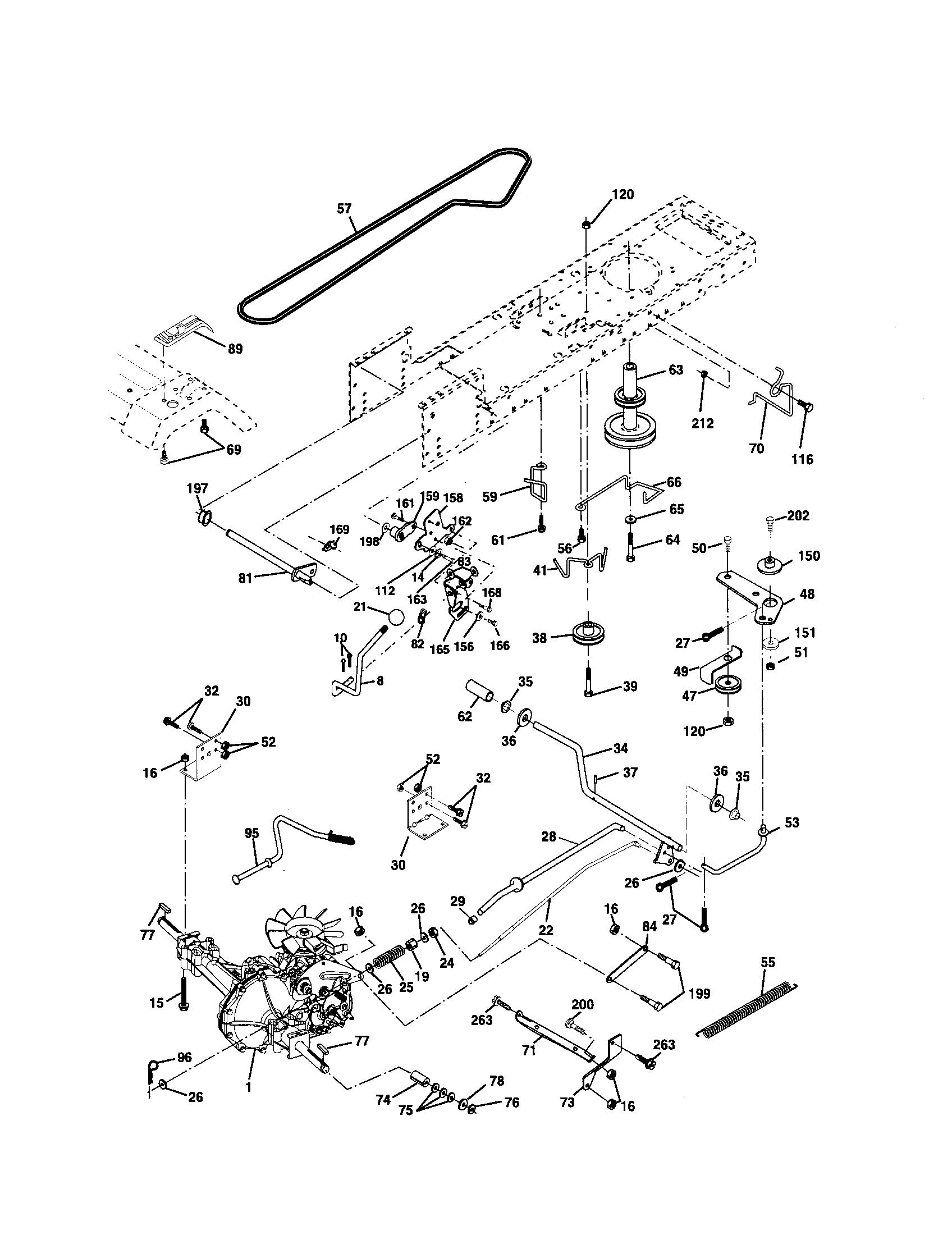 Poulan 96012001800 drive diagram